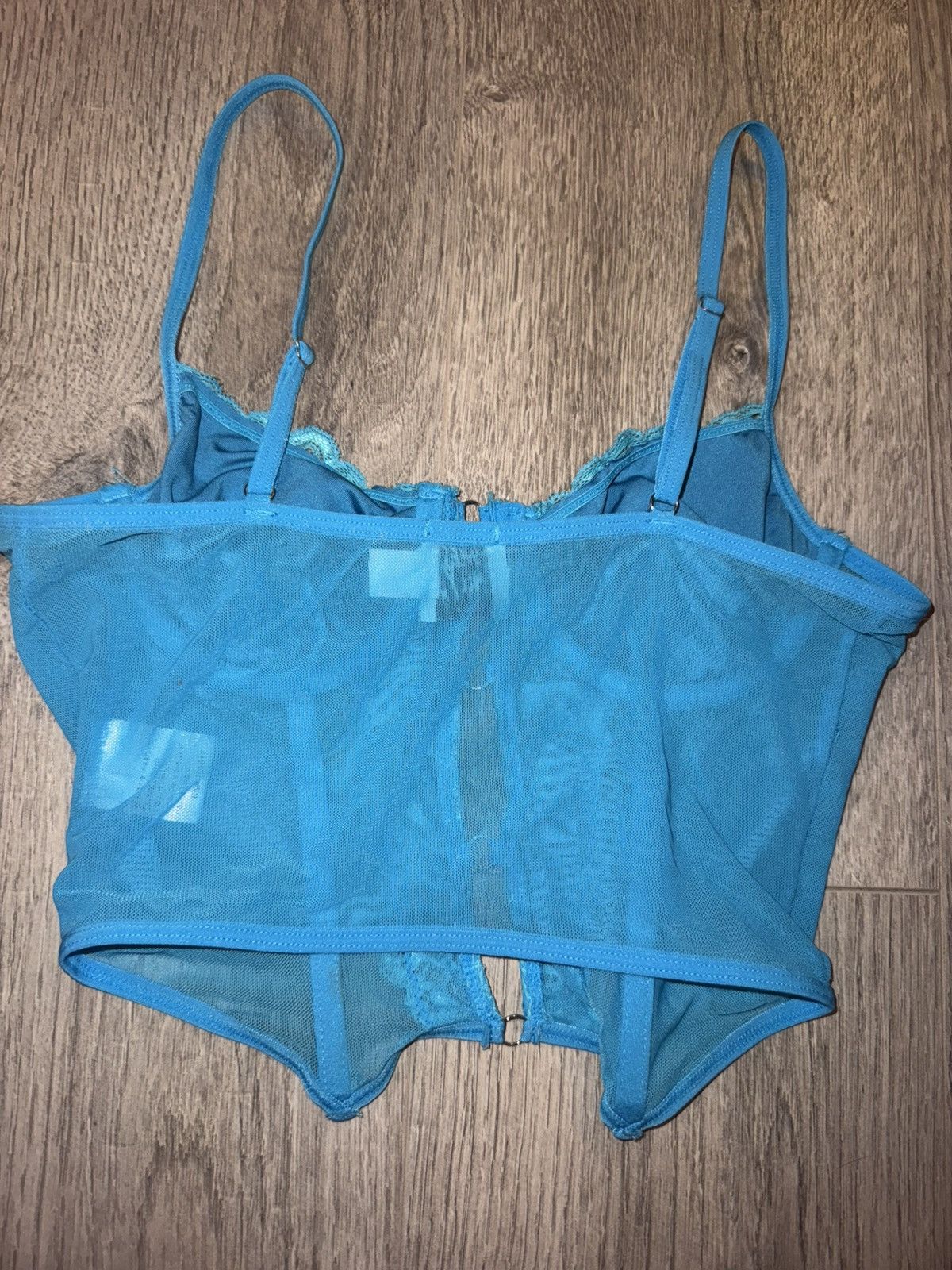 PRINCESS POLLY Princess Polly Lerina Top Blue lace corset top Size XS / US 0-2 / IT 36-38 - 8 Thumbnail