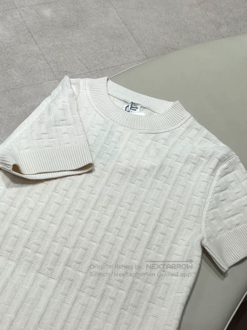 Hermes Hermes Beige Knit Short Sleeve Dress 100% Merino Wool Size XXS / US 00 / IT 34 - 3 Thumbnail