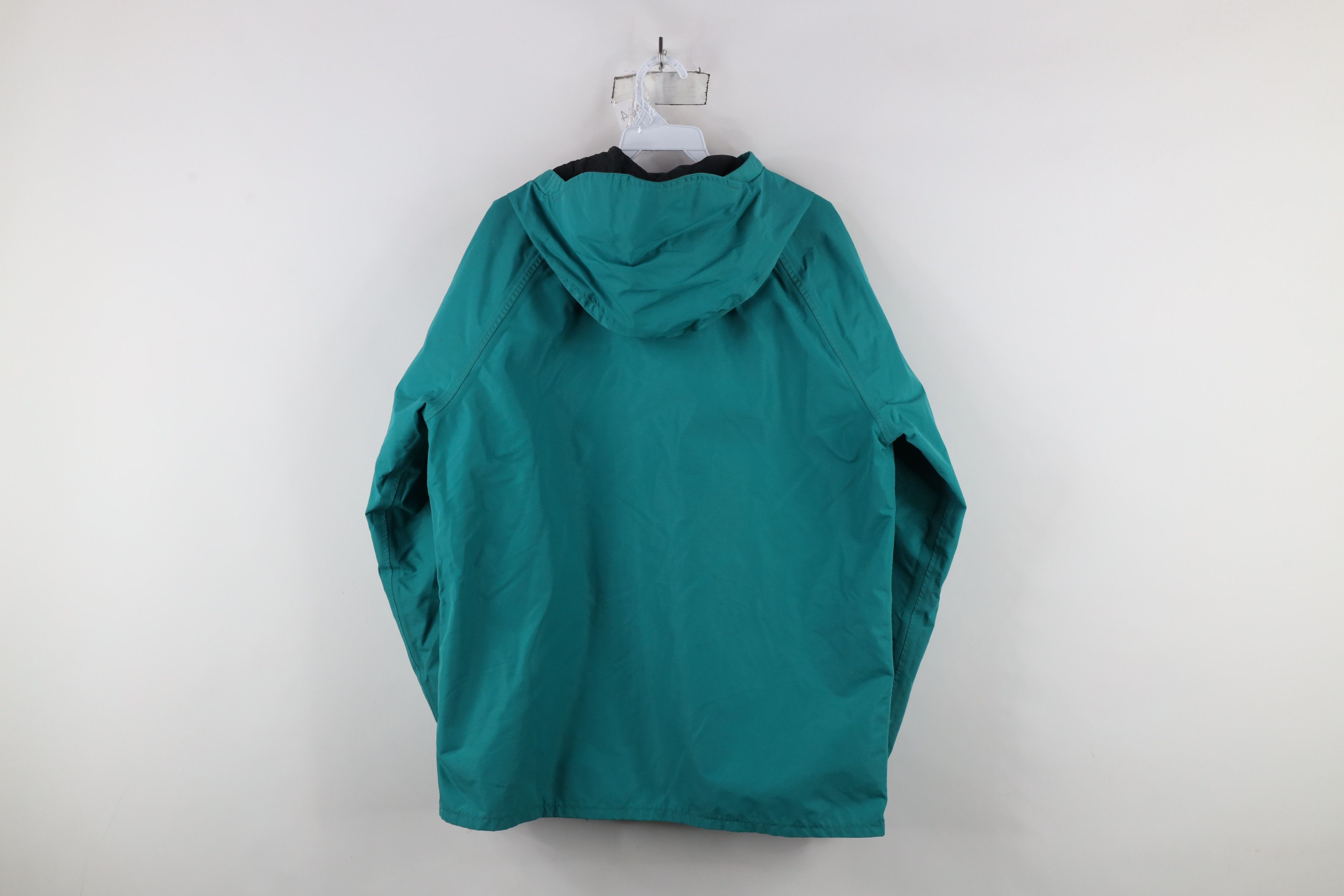 Cabelas × Vintage Vintage 80s 90s Cabelas Hooded Rain Jacket Teal USA Size US M / EU 48-50 / 2 - 11 Thumbnail
