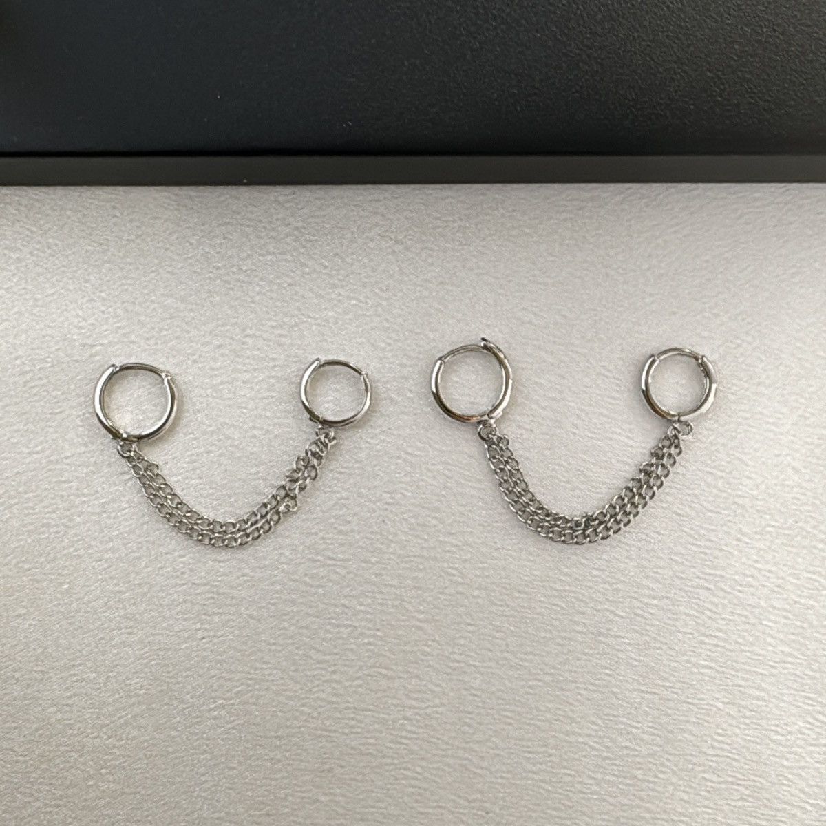 Other Double Piercing Dangle Chain Earrings for Women Size ONE SIZE - 3 Thumbnail