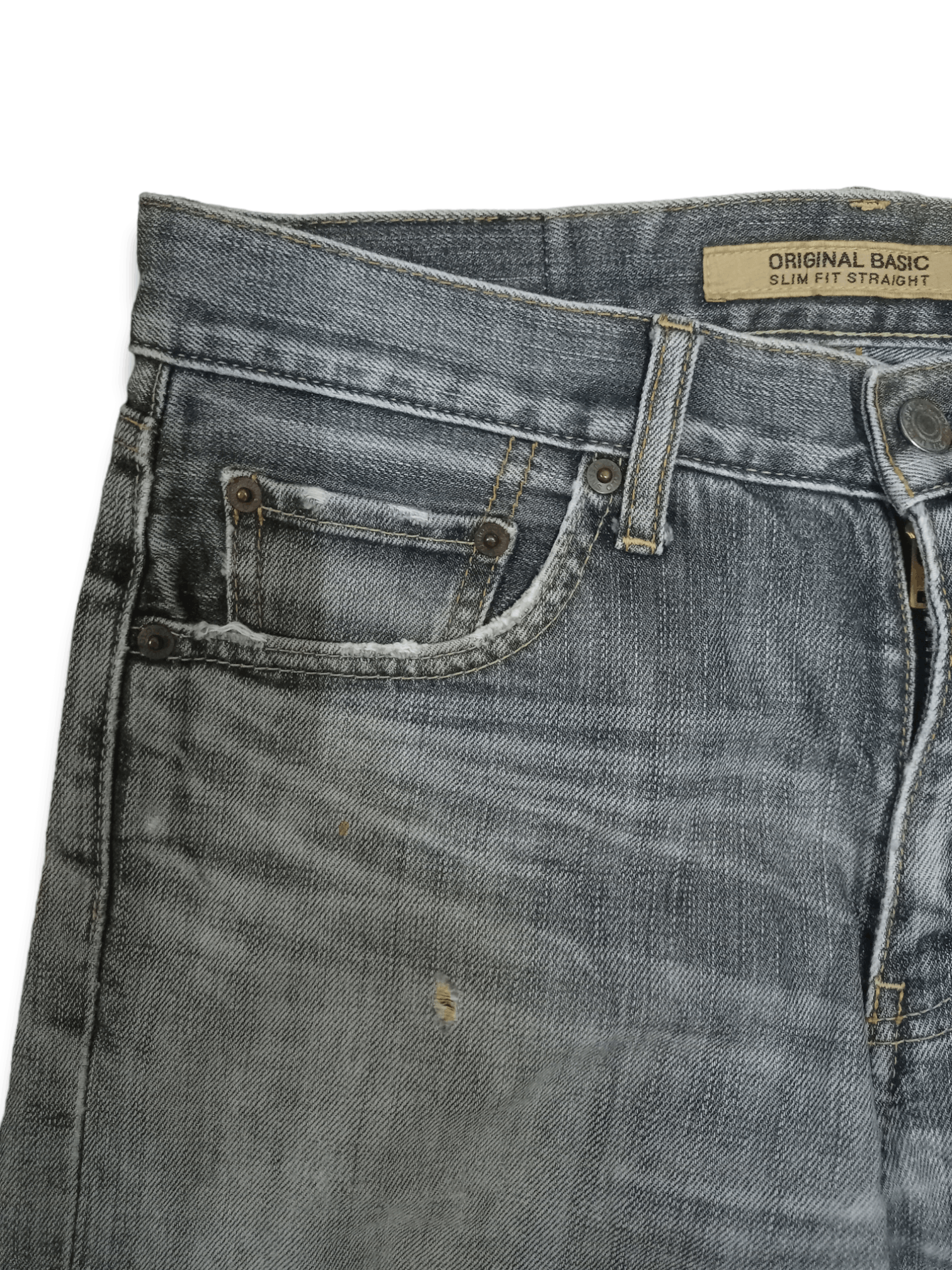 Japanese Brand × Uniqlo S-001 Vintage Japanese Uniqlo Black Grey Jeans Size US 31 - 4 Thumbnail