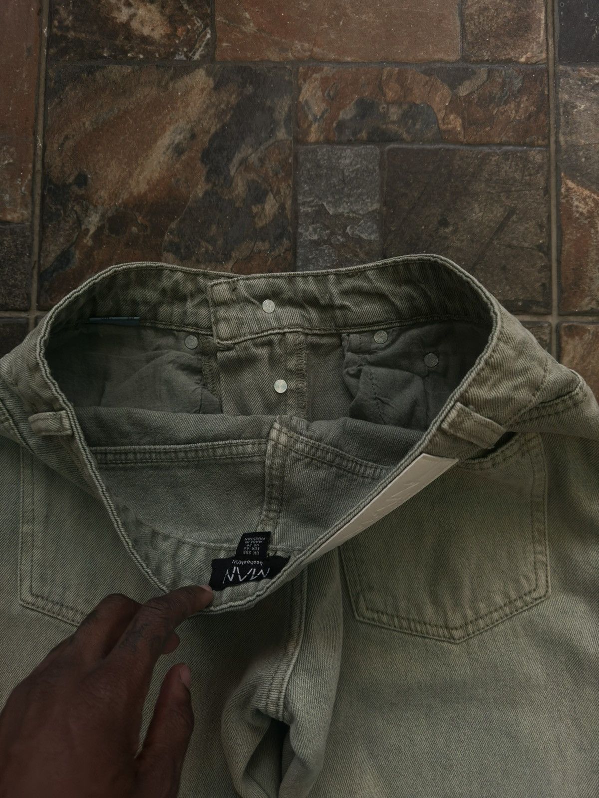Other Light Olive Green Jeans Size US 28 / EU 44 - 5 Thumbnail