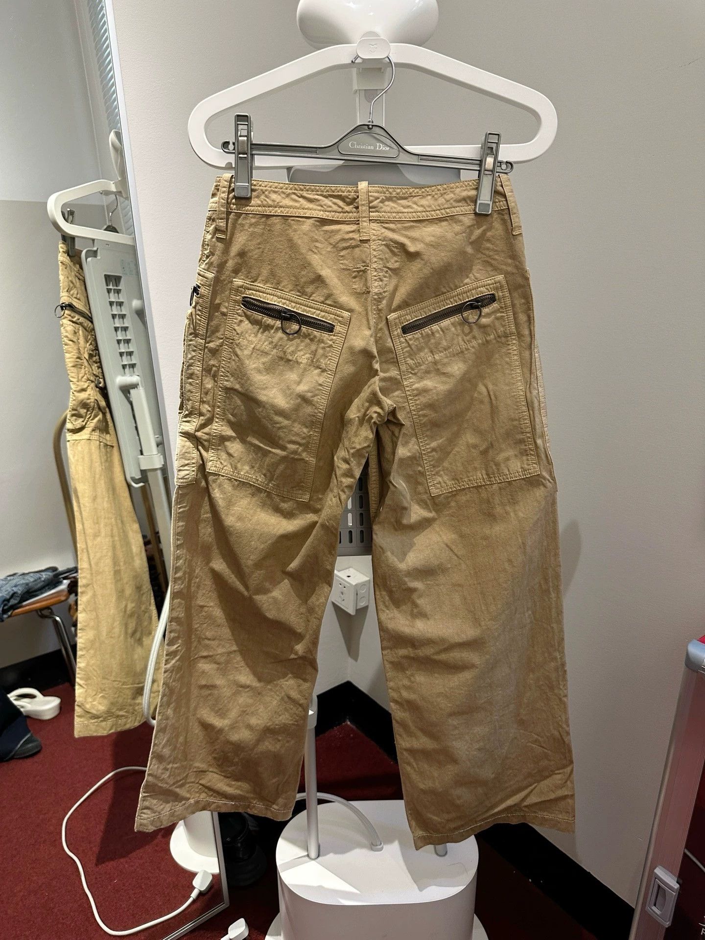 Share Spirit Homme Share spirit belted khaki wide leg pants 36 Size 24" / US 00 / IT 34 - 4 Thumbnail