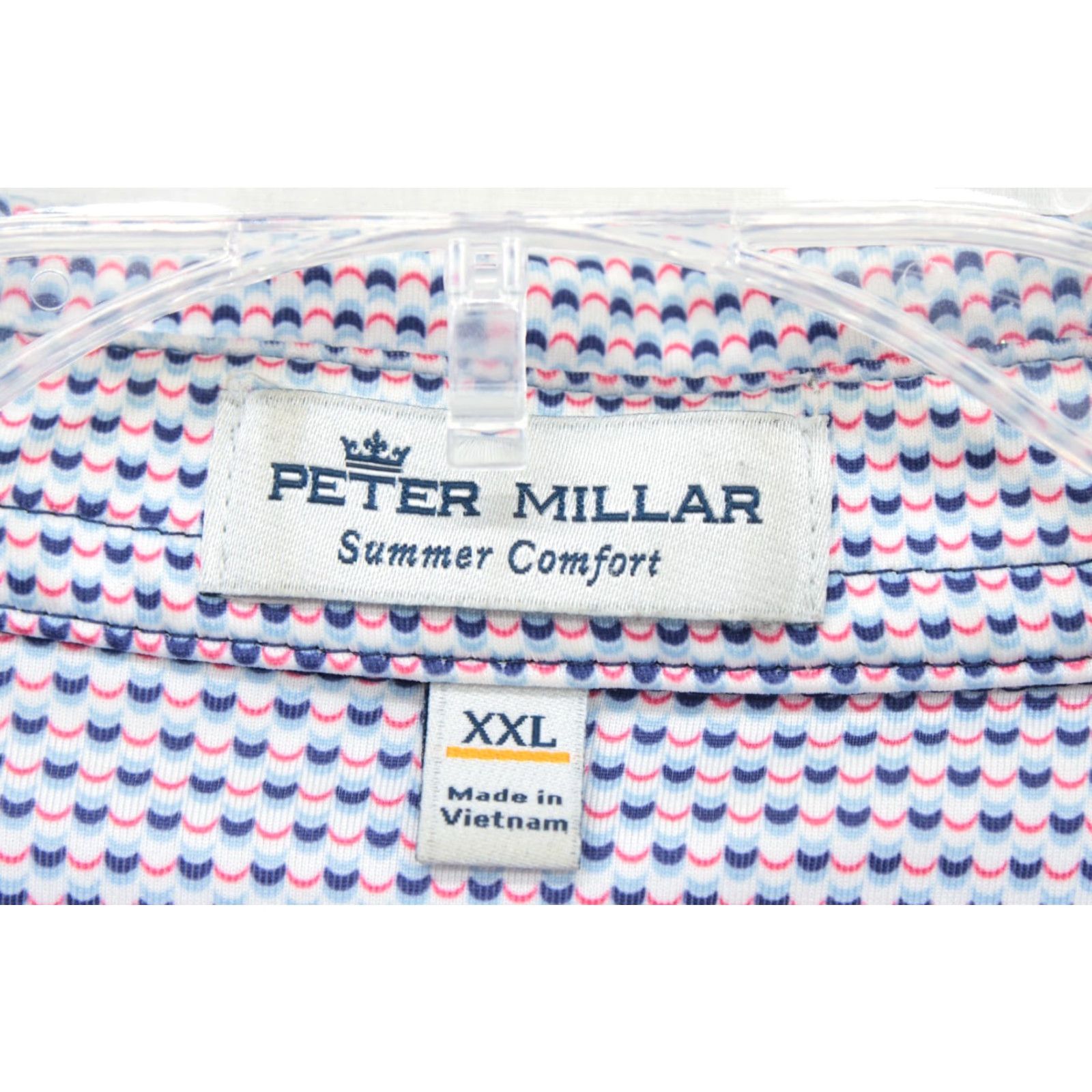 Peter Millar Peter Millar Polo Shirt Blue Summer Comfort Men’s XXL Geometric Performance Golf Shirt Size US XXL / EU 58 / 5 - 6 Thumbnail