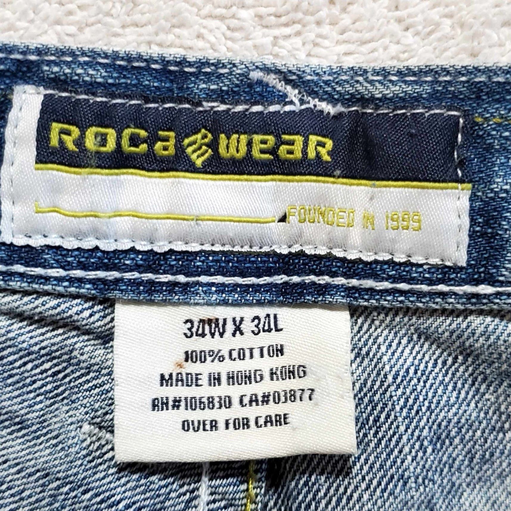 Rocawear VINTAGE Rocawear Hip Hop Jeans - Denim Wide-Leg Baggy 32 x 33 Blue Dark Wash Mens Size US 32 / EU 48 - 7 Thumbnail