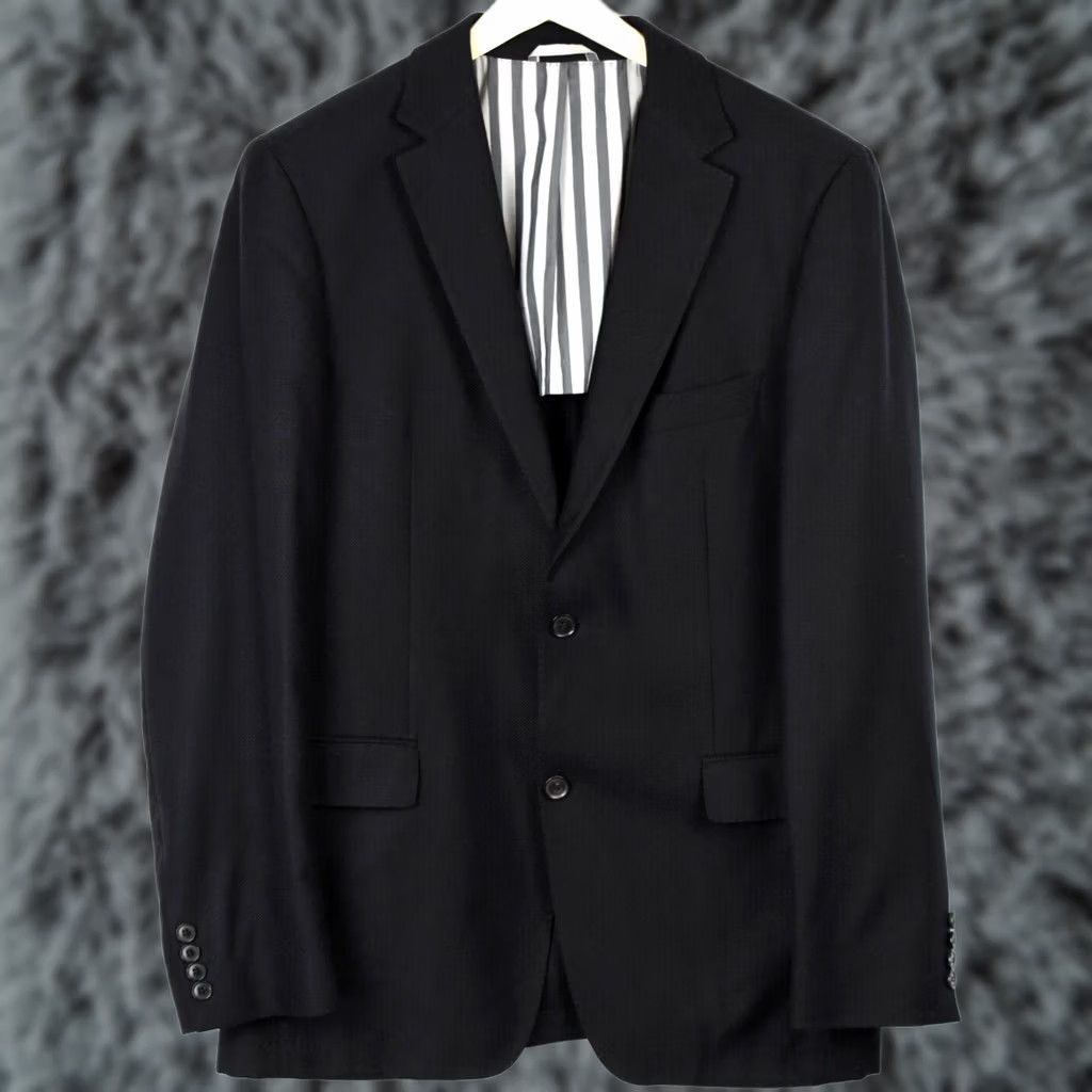 Hugo Boss HUGO BOSS Scola Black Label Blazer Men's US 40L Wool & Silk Blend Half Lined Size 40R - 1 Thumbnail