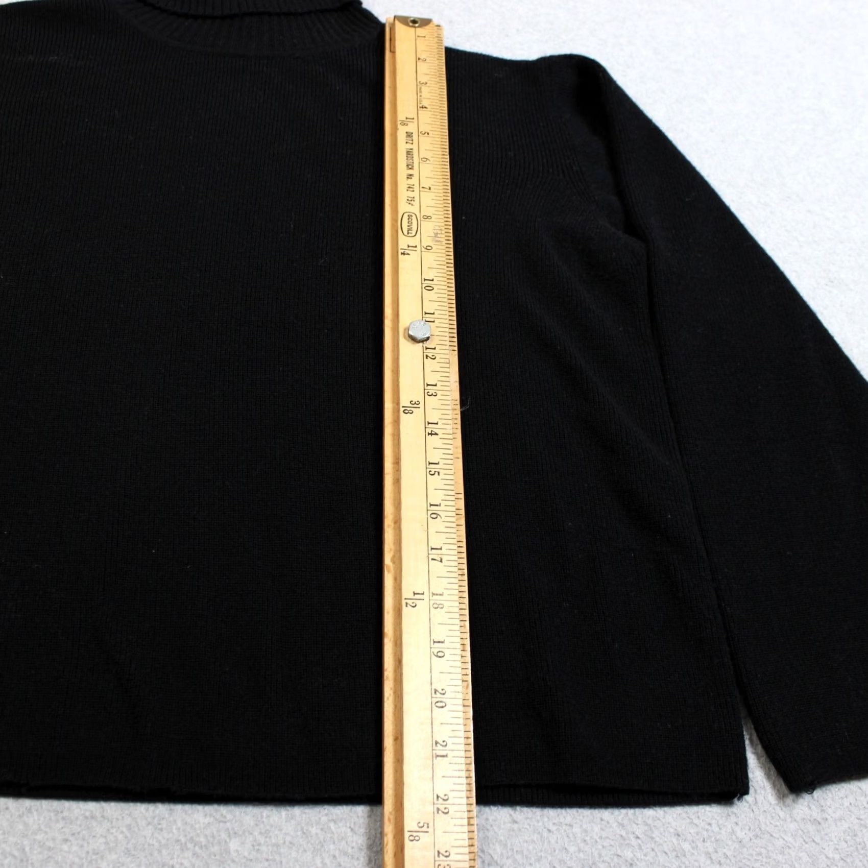 Armani VINTAGE Armani Collezioni Wool Sweater Women Large Black Heritage Quiet Luxury Size L / US 10 / IT 46 - 3 Thumbnail