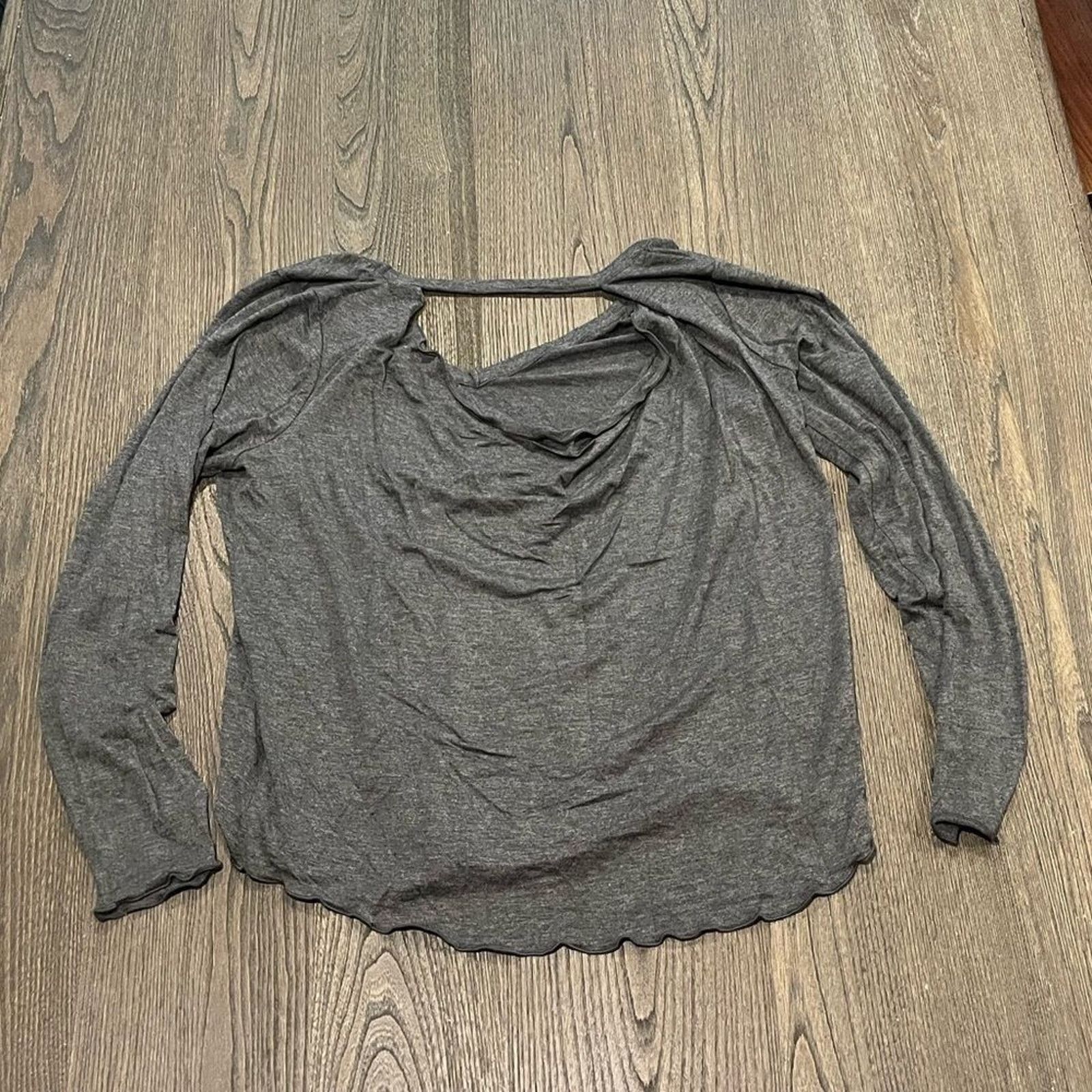 Vintage NWT Chaser Gray Long Sleeve Scoop Neck T-Shirt Size M Size M / US 6-8 / IT 42-44 - 5 Thumbnail