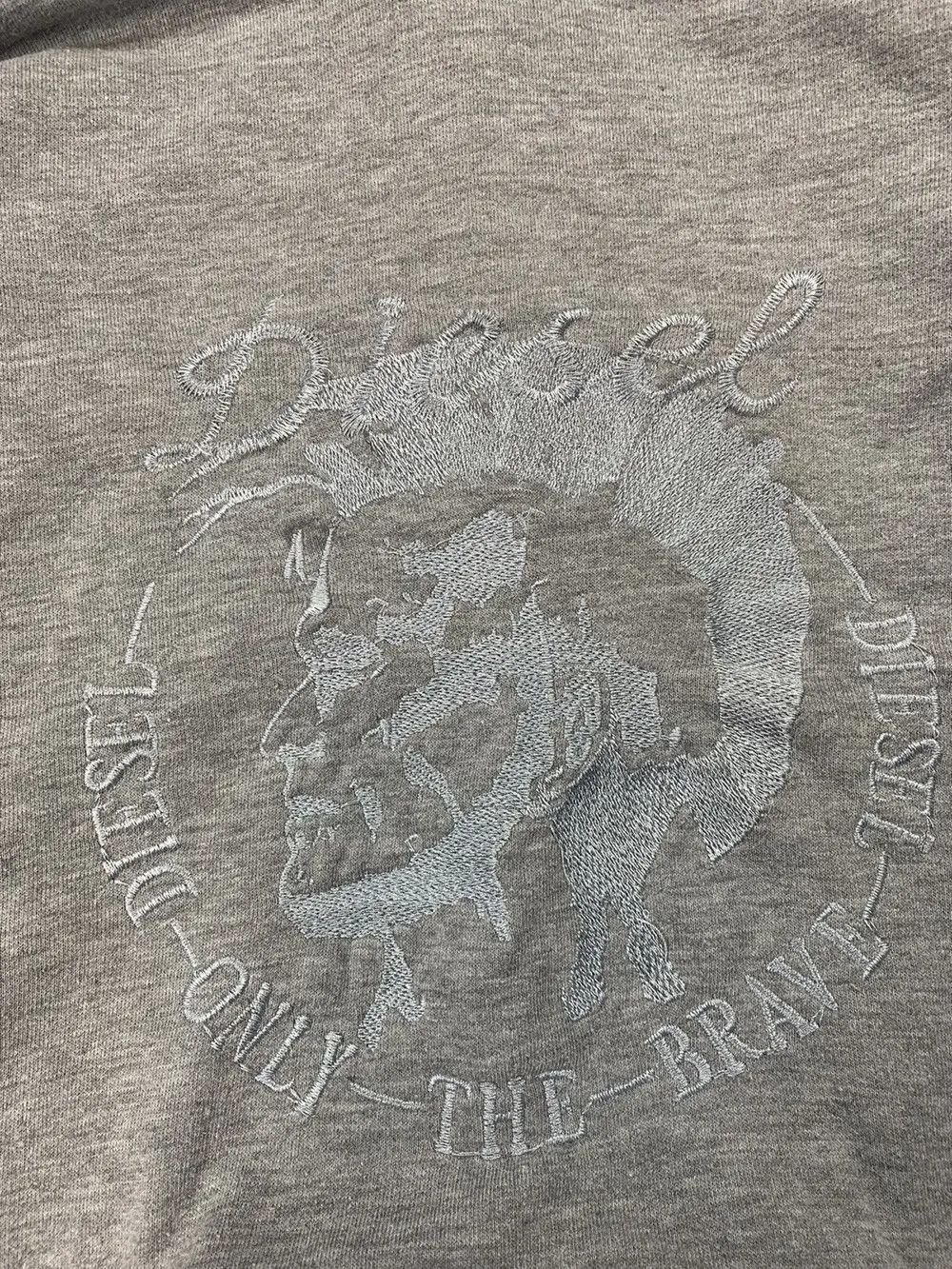 Diesel × Vintage Diesel Embroidered Turtleneck Sweatshirt Big Logo Size US L / EU 52-54 / 3 - 4 Thumbnail