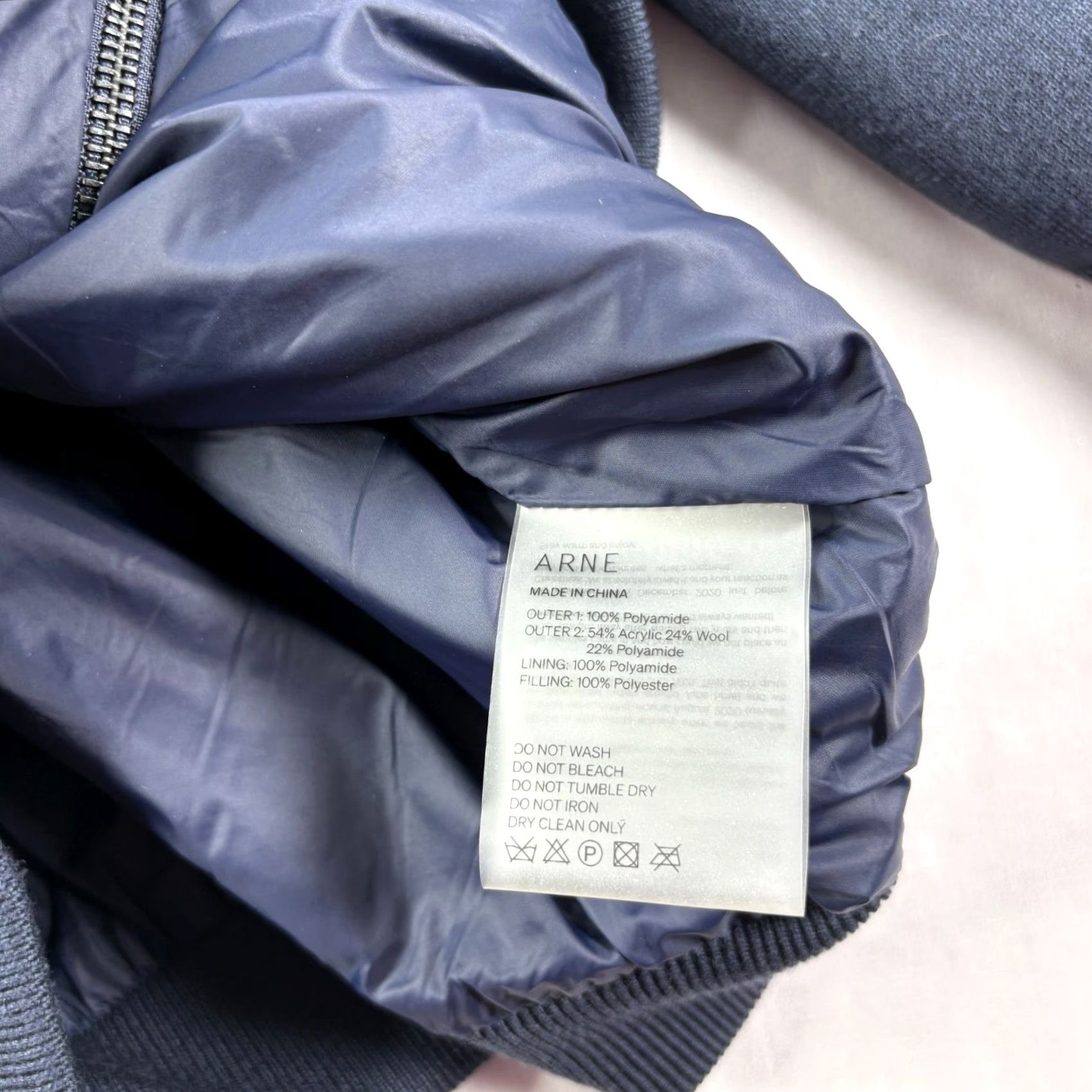 Vintage Arne Jacket Mens L Blue Bomber Full Zip Casual Long Sleeve Size US L / EU 52-54 / 3 - 7 Thumbnail
