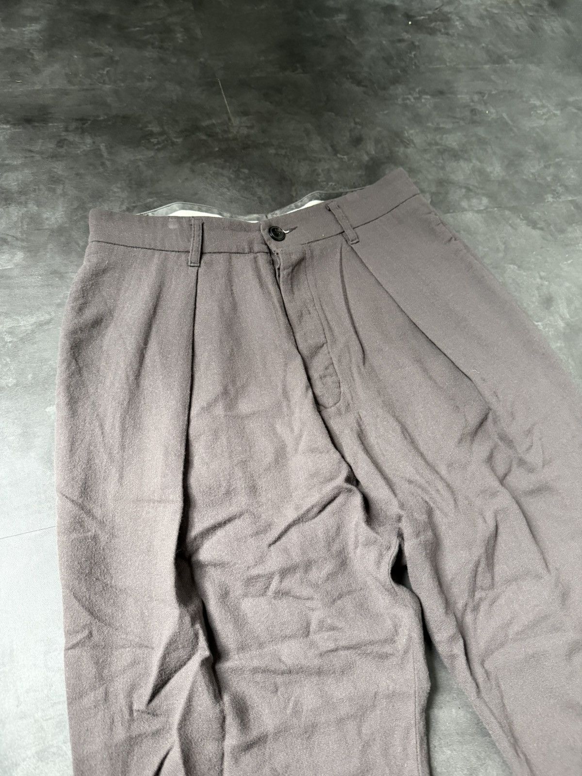 Rick Owens F/W 10 "GLEAM" Cropped Pleated Runway Wool Pants Size US 32 / EU 48 - 2 Thumbnail