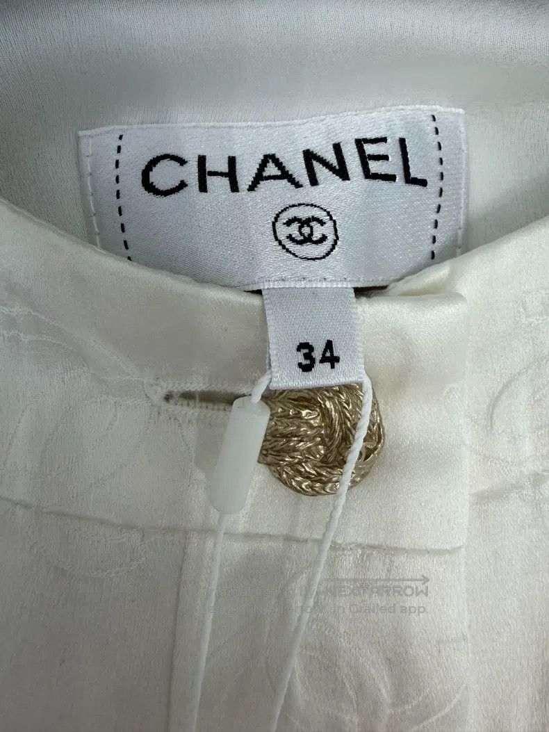 Chanel Chanel White dark flower relief coat Size XXS / US 00 / IT 34 - 5 Thumbnail