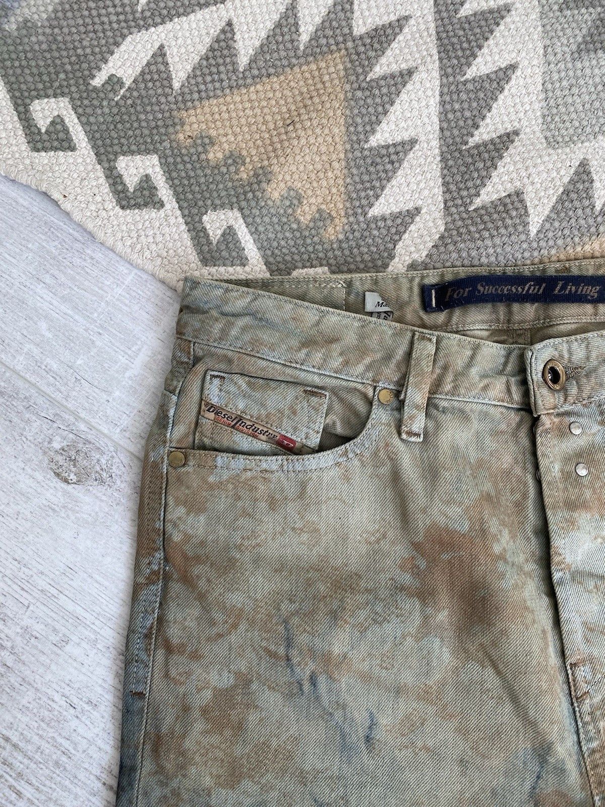 Diesel Diesel Womens Avant Garde Painted Pants Jeans Size 25" / US 0 / IT 36 - 4 Thumbnail