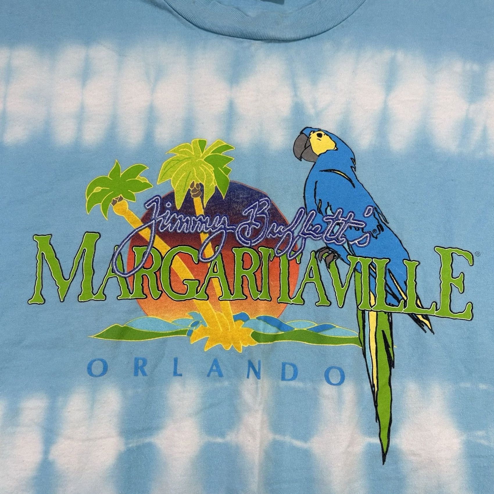 Vintage VINTAGE Universal Studios Margaritaville Shirt XL Blue 1990s Graphic Tee Men Short Sleeve Tie Dye Stitched Universal Studios Tag Single Stitch Size US XL / EU 56 / 4 - 3 Thumbnail