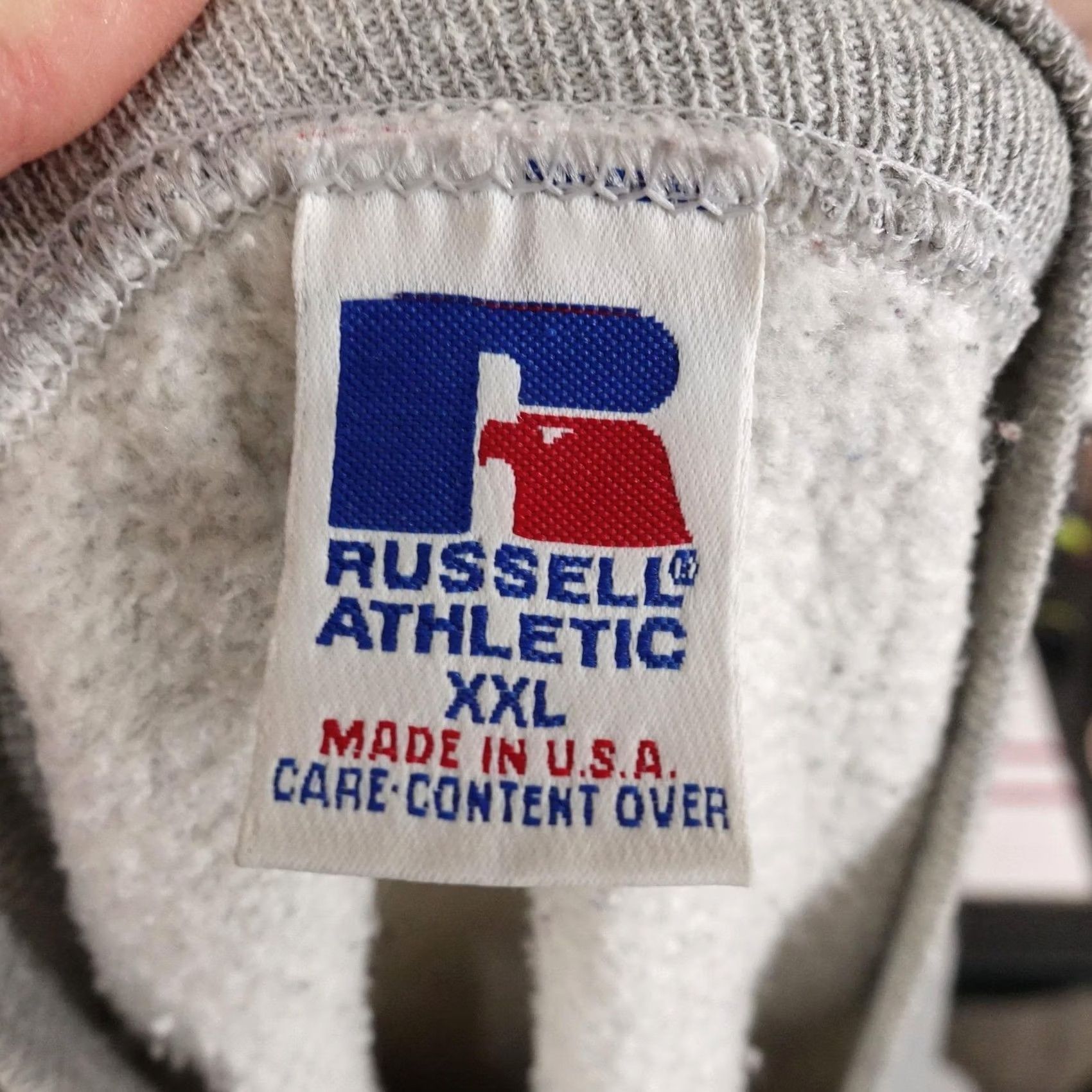 Russell Athletic VINTAGE Russell Athletic Sweatshirt Mens 2XL Gray Crewneck Fleece Pullover Made USA Size US XXL / EU 58 / 5 - 6 Thumbnail