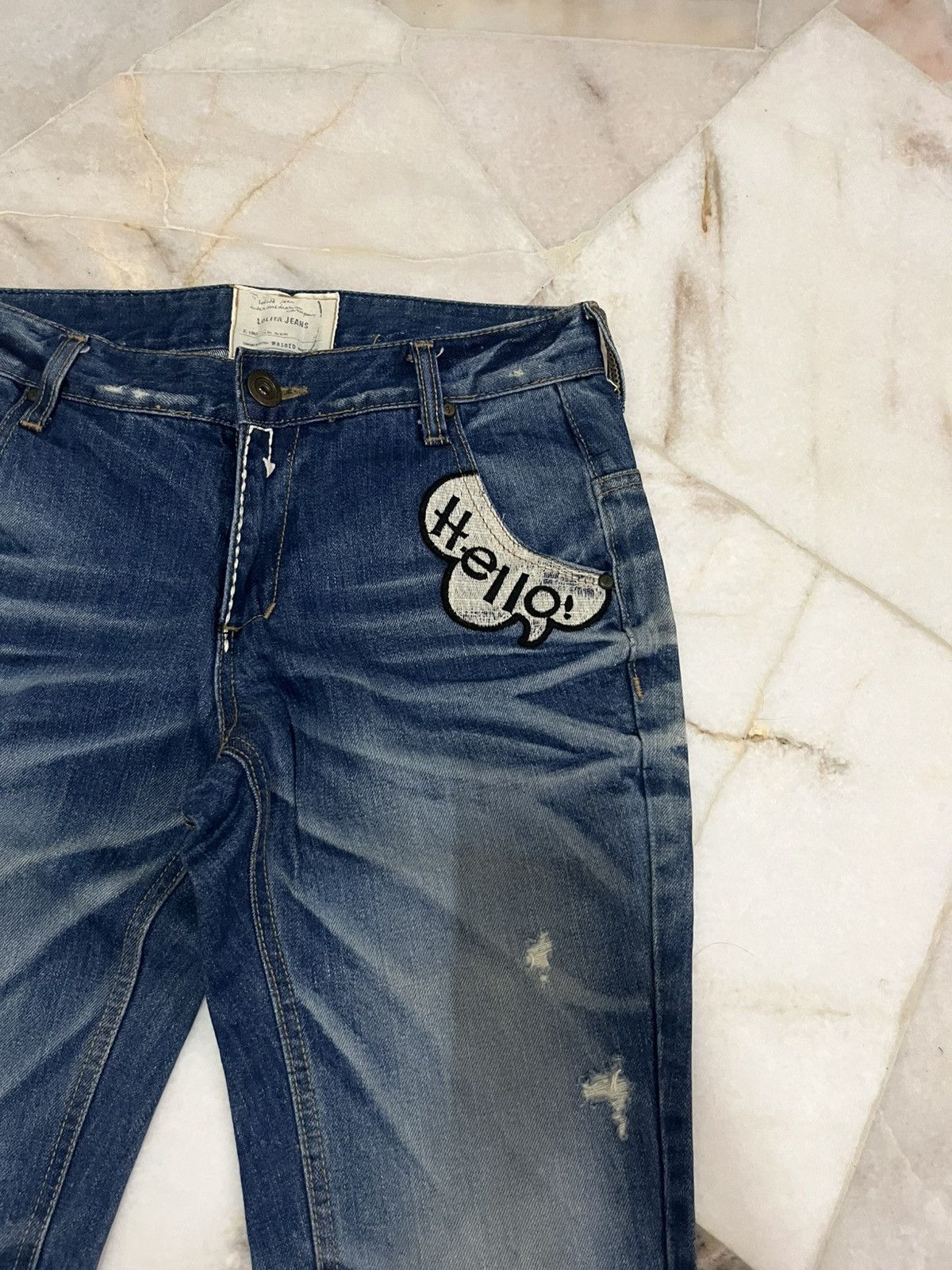 Japanese Brand Yoshitomo Nara Lolita Distressed denim jeans Size US 30 / EU 46 - 3 Thumbnail