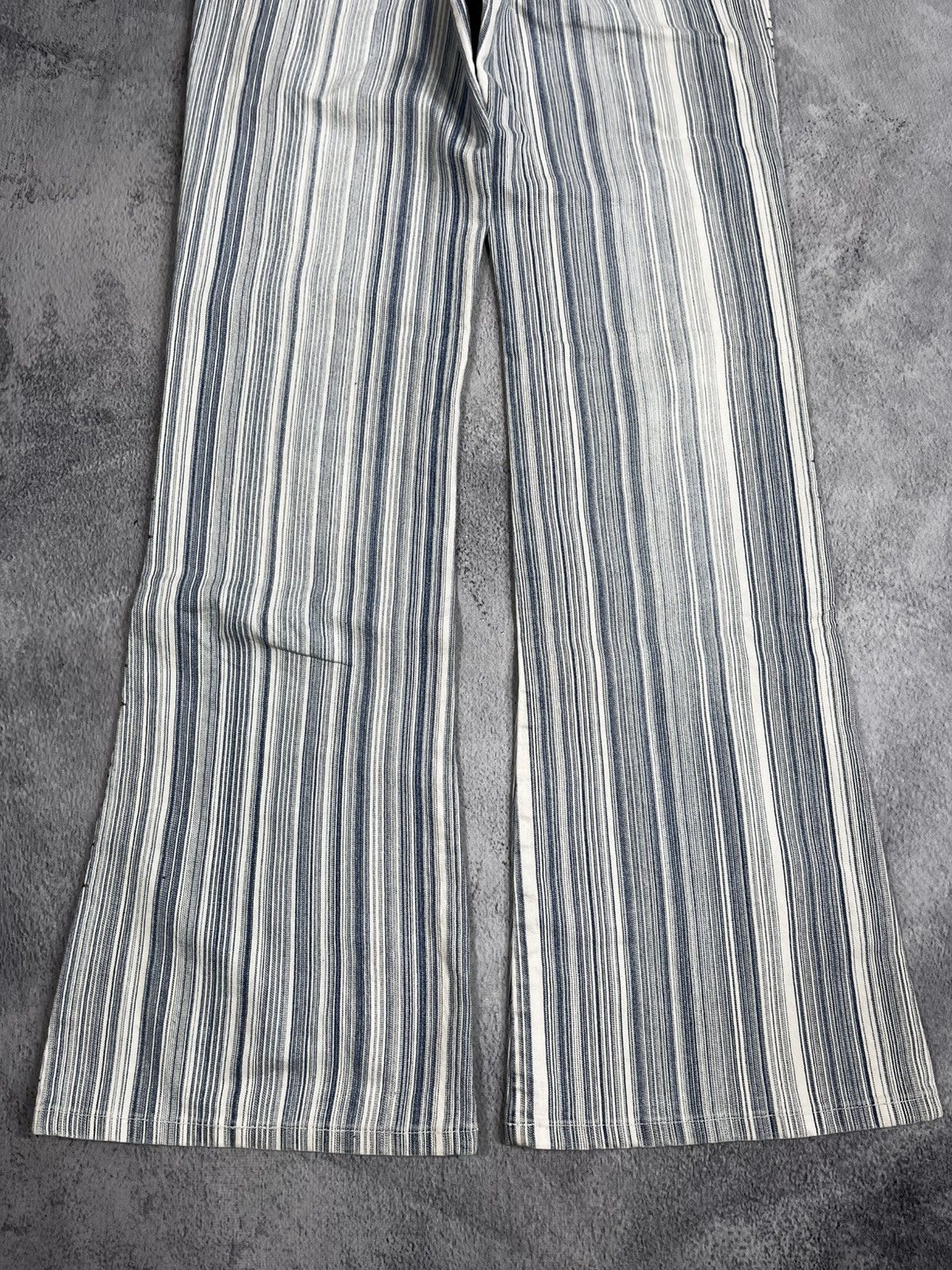 Other Vintage Y2K flared striped jeans 00s style streetwear M Size 29" - 2 Thumbnail