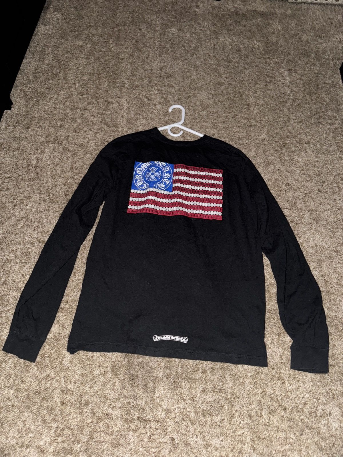 Chrome Hearts USA FLAG 長袖カットソー ブラック Buy Chrome Hearts USA Flag Long-Sleeve 'Black' - 1383