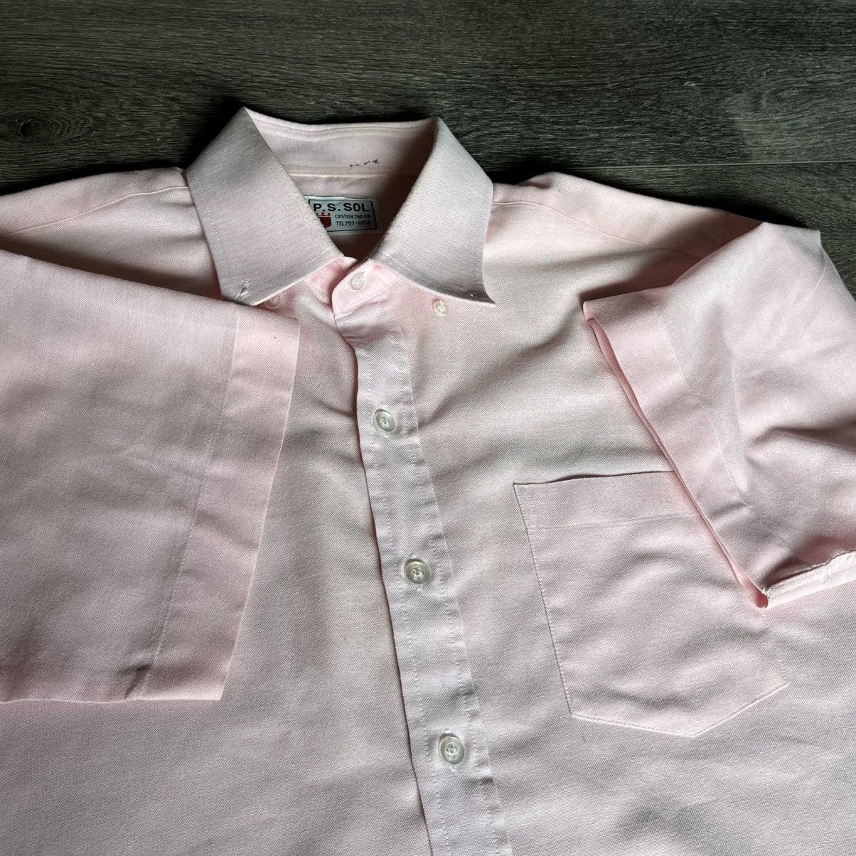 Vintage Vintage 1980s Tailor Light Pink Short Sleeve Button Up Shirt Size US L / EU 52-54 / 3 - 2 Thumbnail