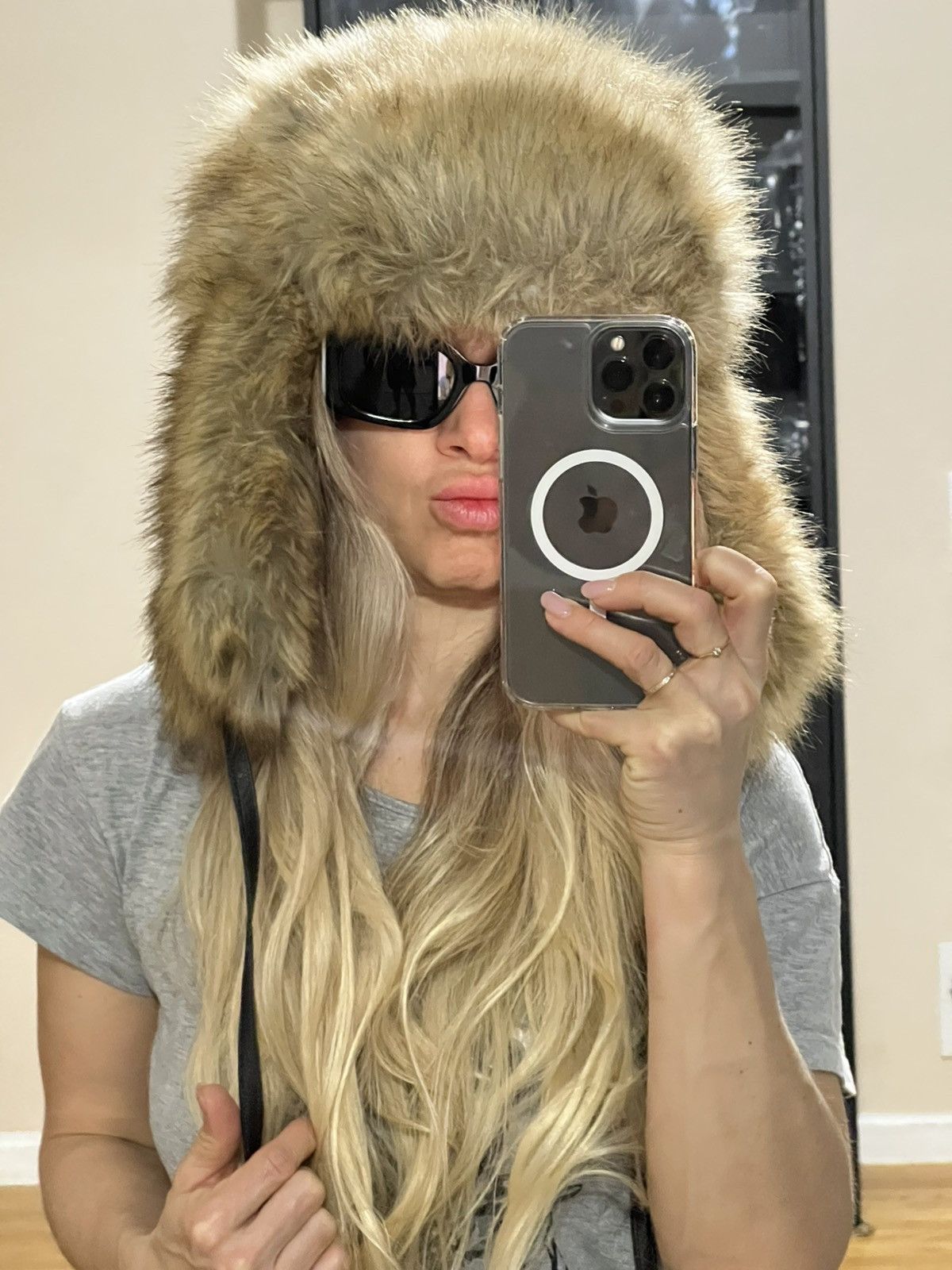 Crown Cap Crown Cap Faux Fur Trapper Hat Brown Made in Canada Size ONE SIZE - 1 Thumbnail