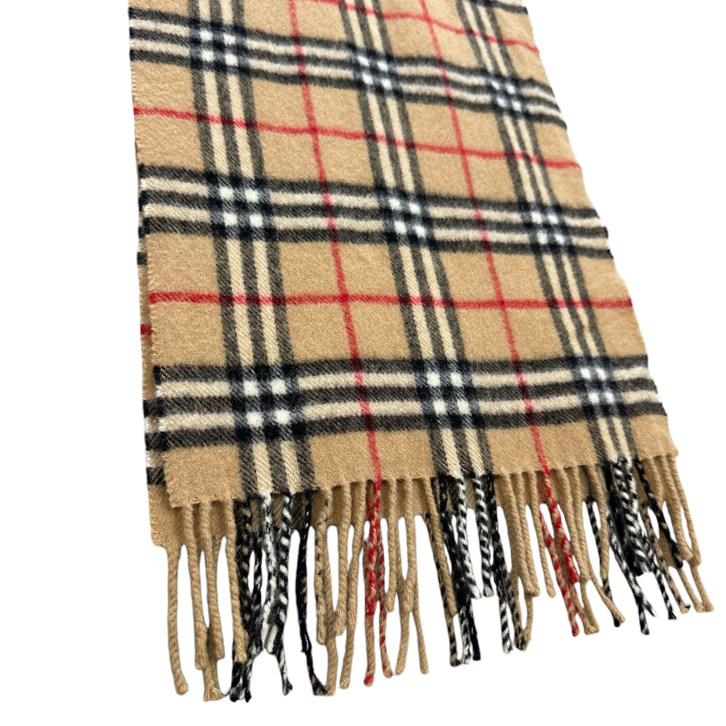 Burberry Vintage 90s BURBERRYS Nova Check Lambswool Muffler #A62-1487 Size ONE SIZE - 4 Thumbnail