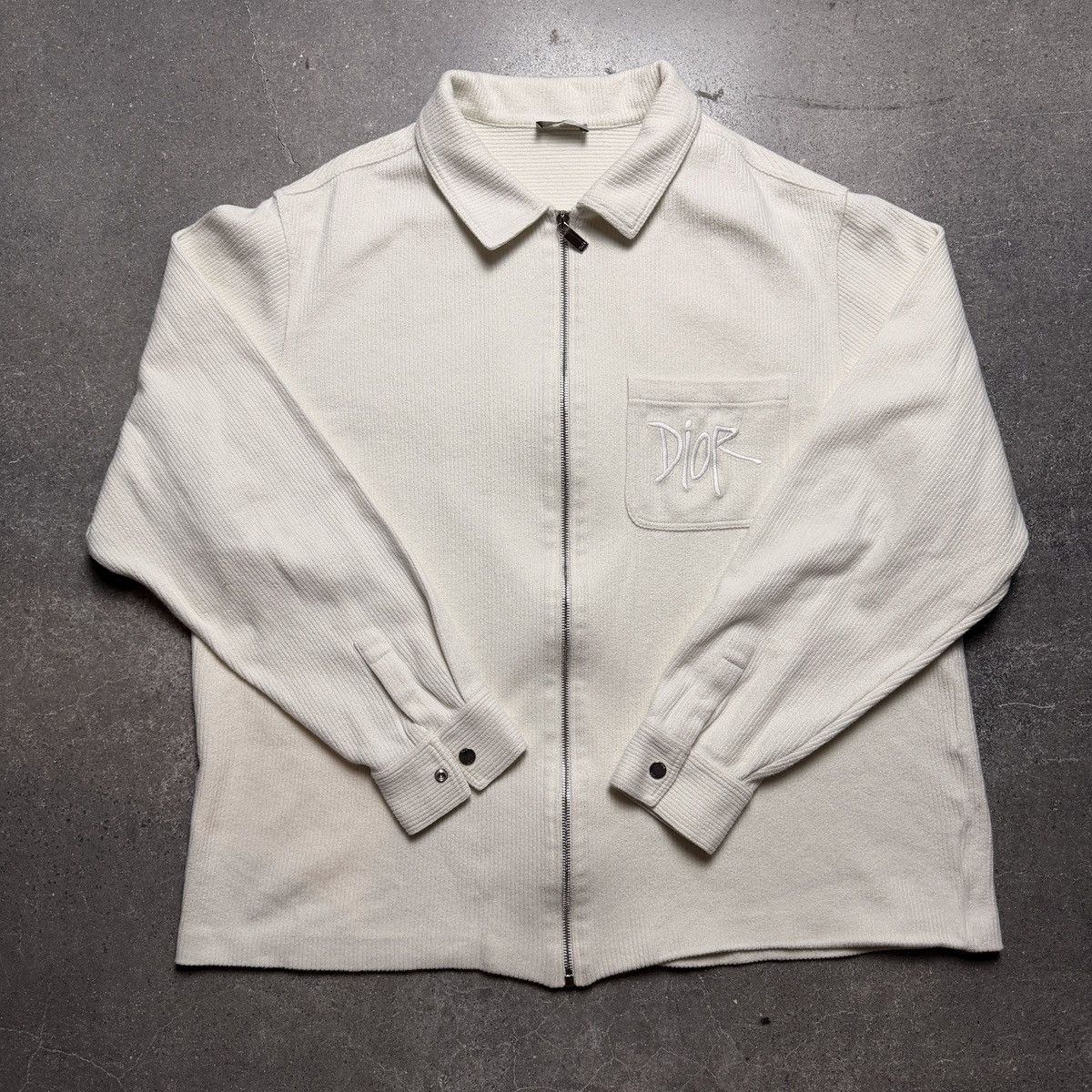 Dior × Stussy Dior x Stussy Corduroy Embroidered Jacket Size US XXL / EU 58 / 5 - 1 Thumbnail