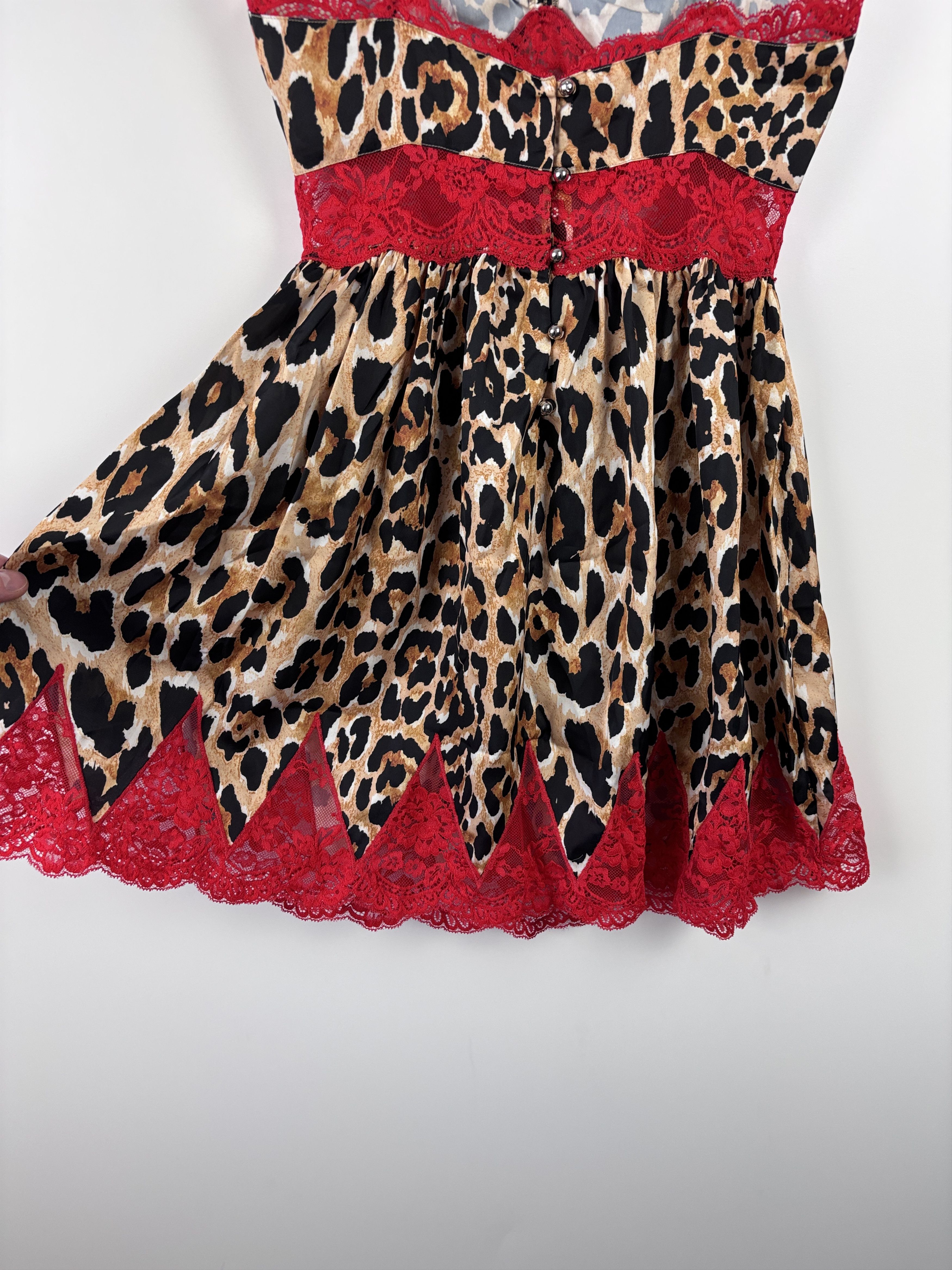 H&M × Paco Rabanne Paco Rabanne x H&M Leopard Mini Lace Dress Multicolor XXS Size XXS / US 00 / IT 34 - 8 Thumbnail
