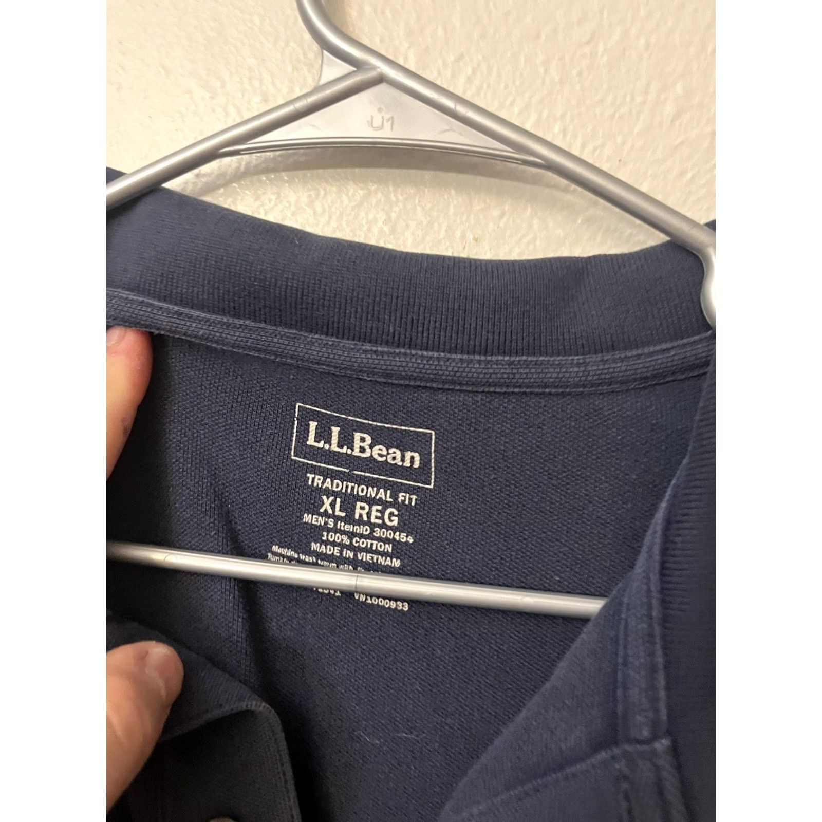Vintage LL Bean Polo Shirt Mens Size XL Short Sleeve Navy Blue Cotton 300454 Distress Size US XL / EU 56 / 4 - 3 Thumbnail