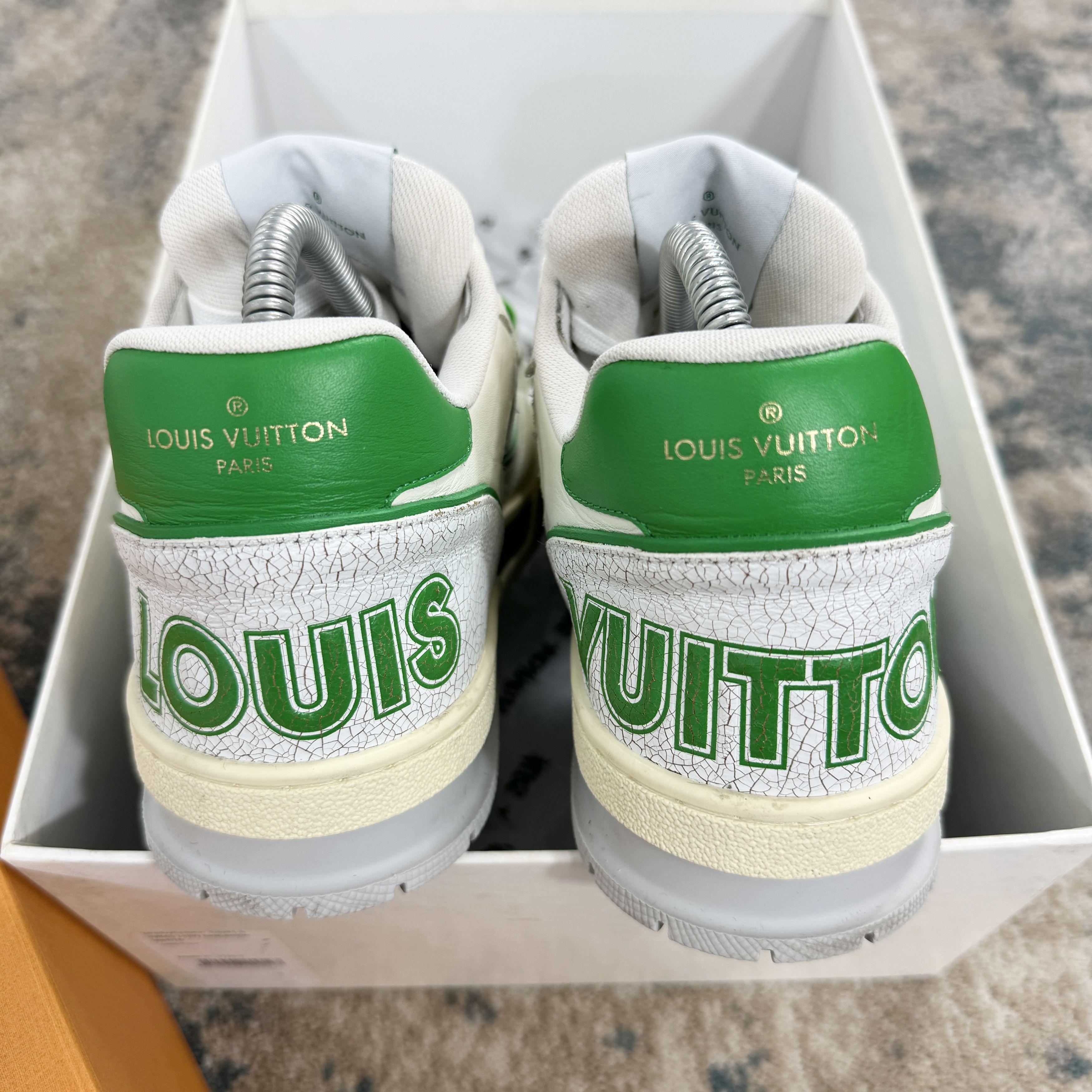 Louis Vuitton Louis Vuitton 1ABLYC Mesh Trainers In Green White RRP £1020 Size US 8.5 / EU 41-42 - 5 Thumbnail