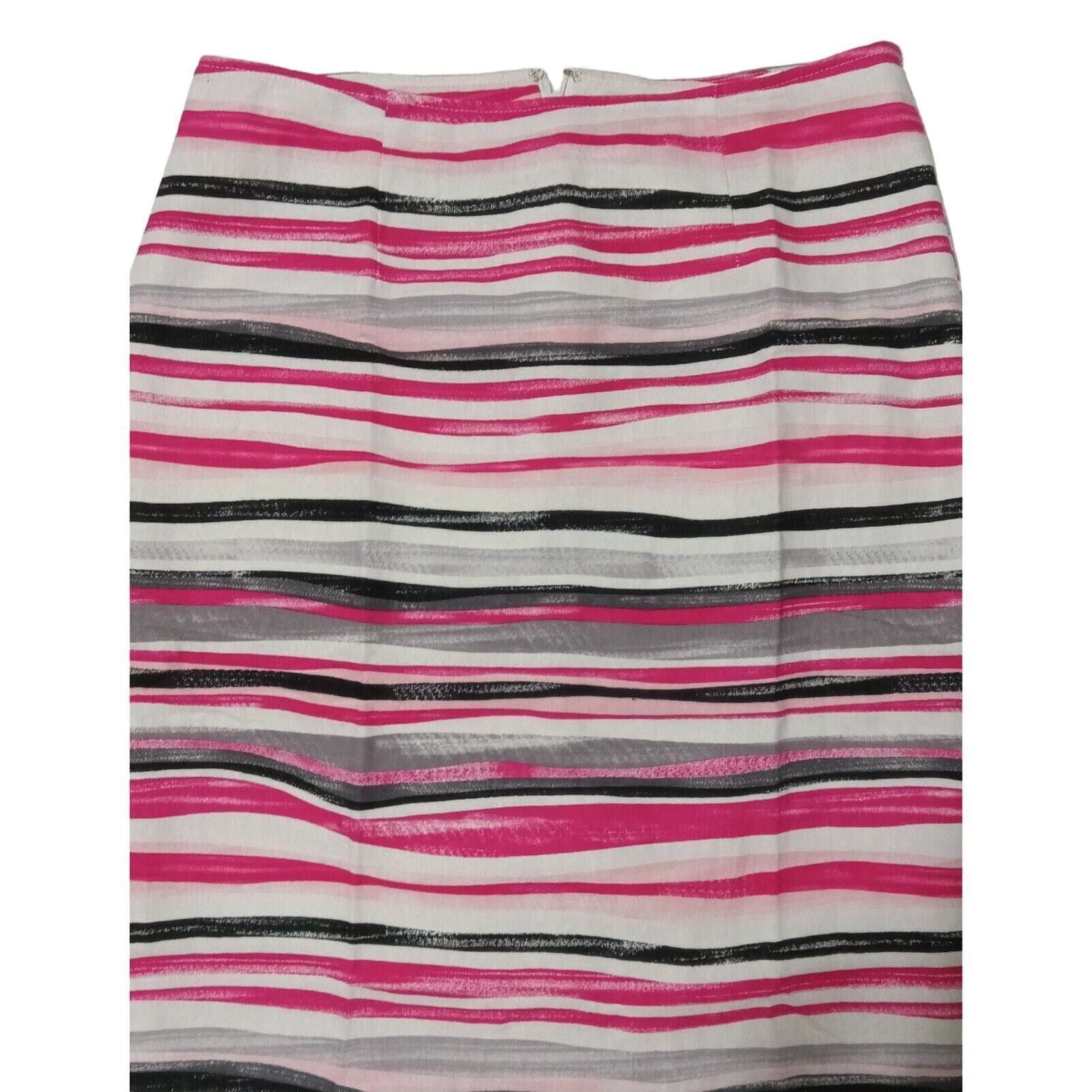 & Other Stories Cato Skirt 8 (32x23) Lined Pencil Striped Flat Front Slit Size 30" / US 8 / IT 44 - 3 Thumbnail