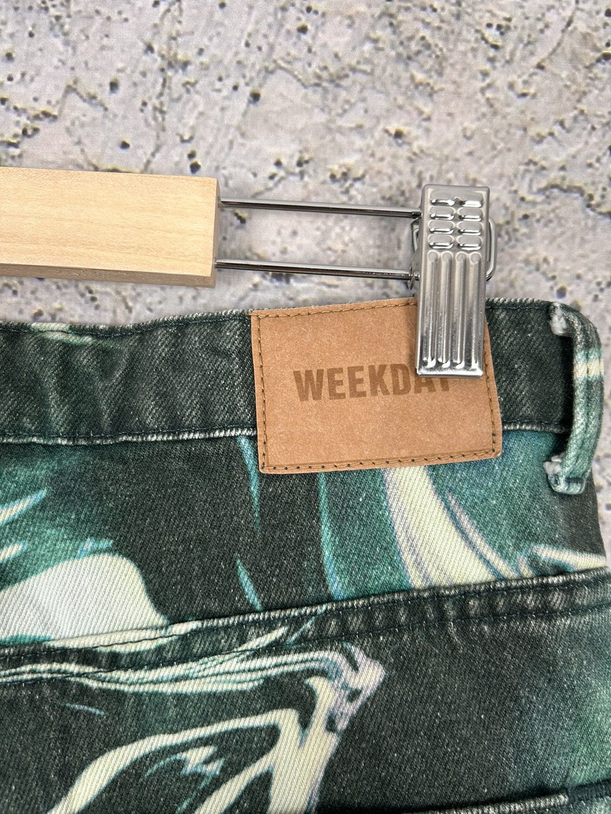 Weekday Weekday Voyage Melt Green Denim Pants Avantgarde Streetwear Size US 30 / EU 46 - 6 Thumbnail