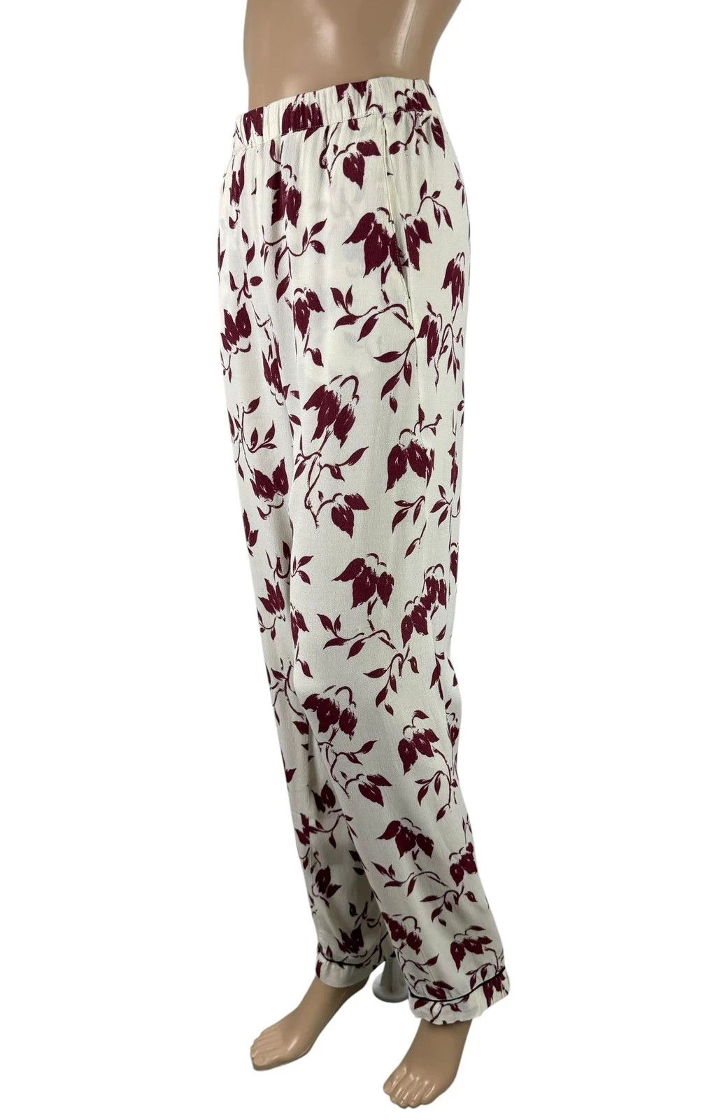 Ganni Ganni Trousers Maxwell Crepe Floral Printed size XL Size 34" / US 12 / IT 48 - 1 Thumbnail