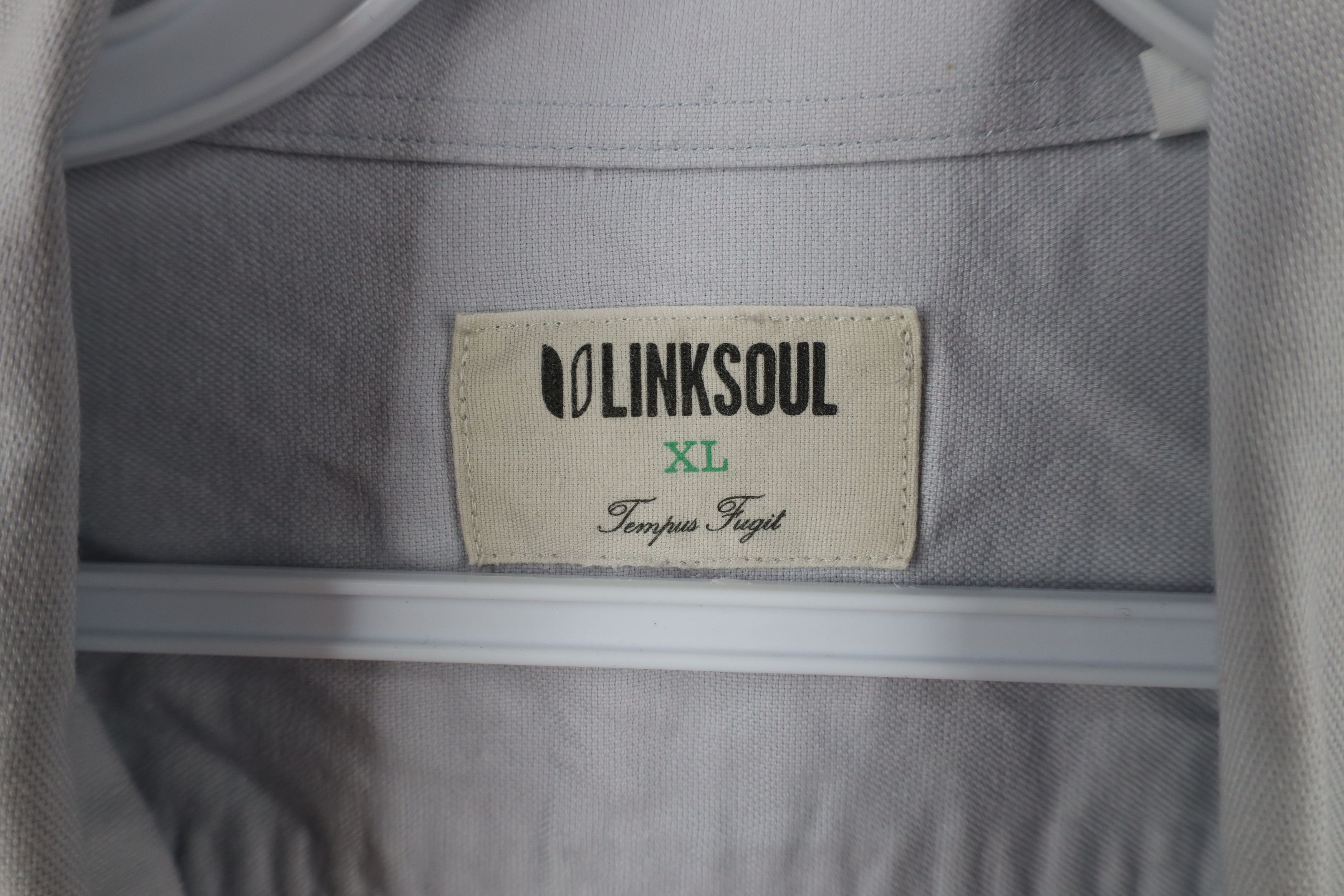 Vintage Linksoul Long Sleeve Oxford Collared Button Down Shirt Gray Size US XL / EU 56 / 4 - 7 Thumbnail