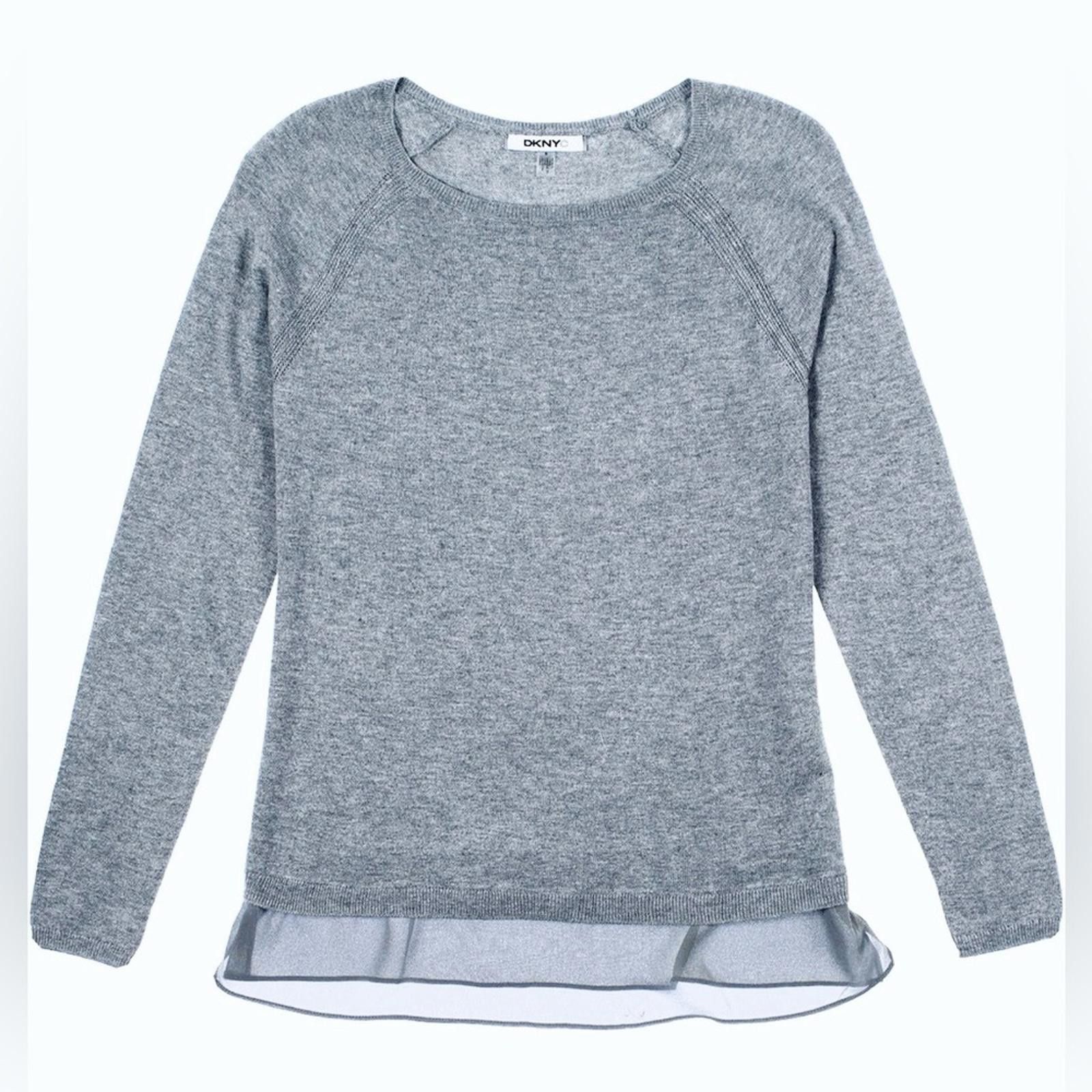 DKNY DKNY Jeans / Layered Look Sweater / Heather Gray / L Size L / US 10 / IT 46 - 1 Thumbnail