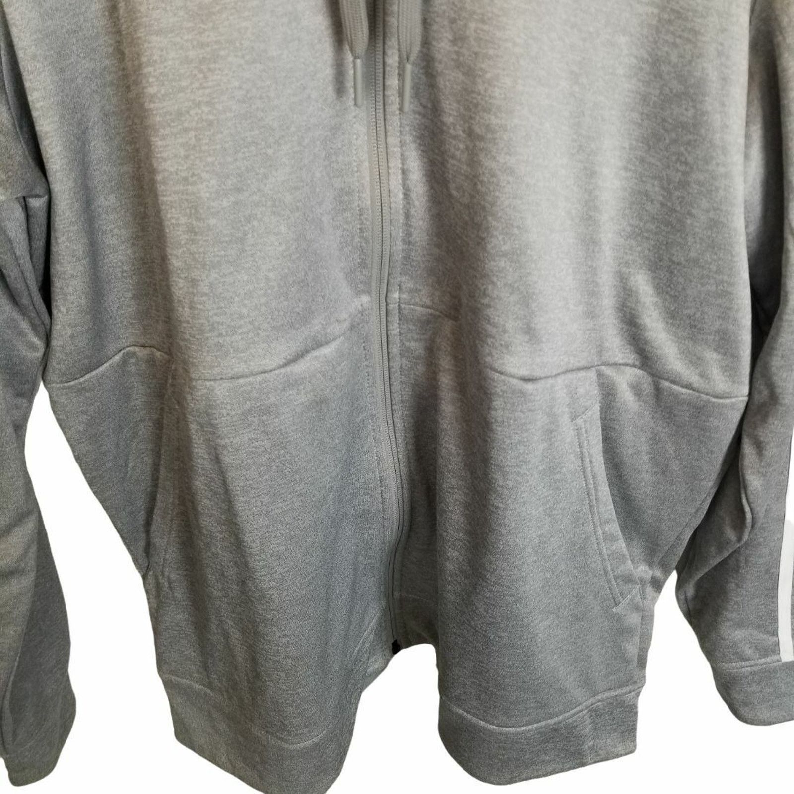 Adidas Vintage Adidas Mens Three Stripe Hoodie Sweatshirt Full Zip Size US L / EU 52-54 / 3 - 3 Thumbnail
