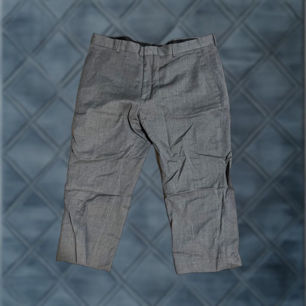 Kenneth Cole VINTAGE Kenneth Cole Flat Front PANTS Men 38x22 Gray Solid Dress Pants Size US 38 / EU 54 - 1 Thumbnail