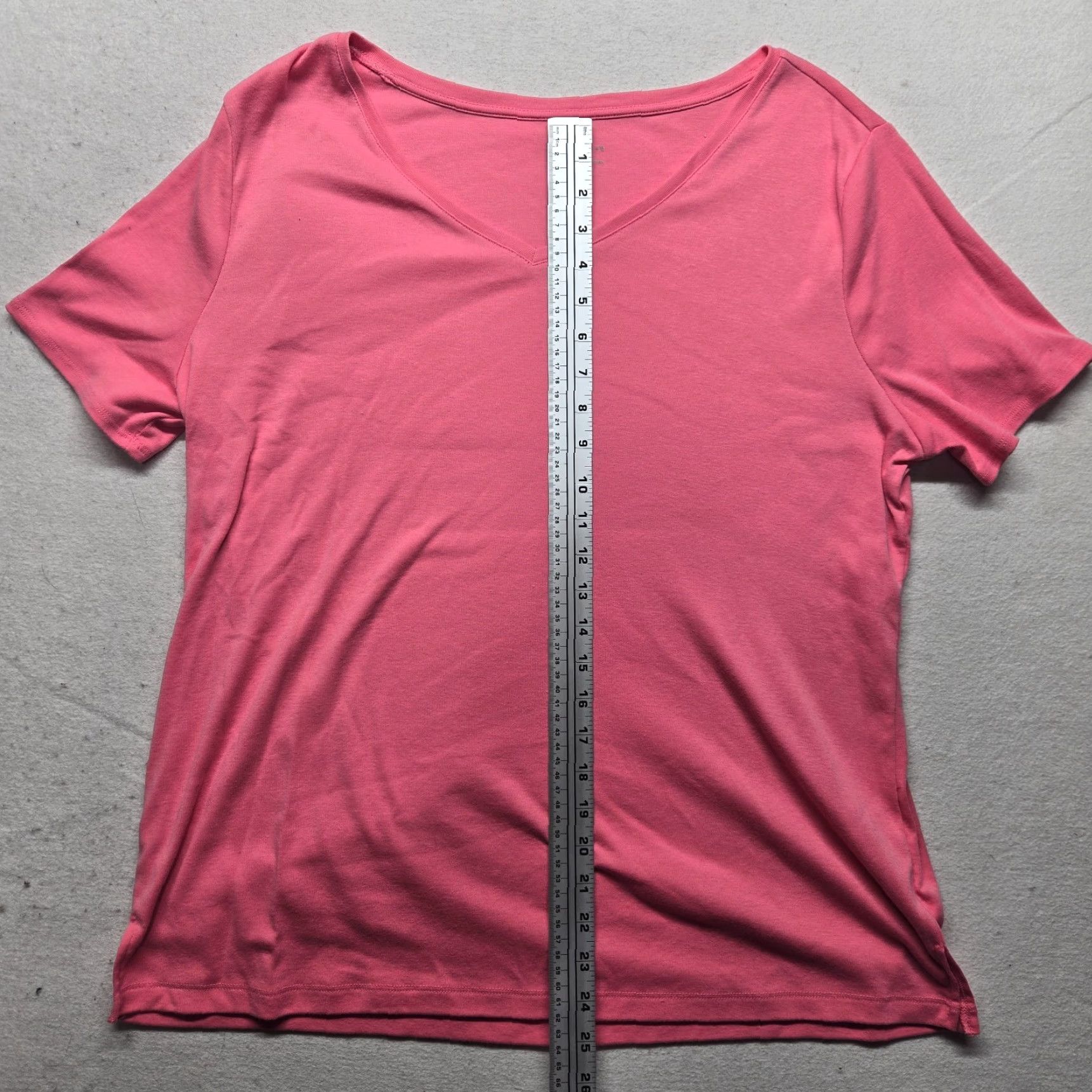 Vintage Cato Top Adult Womens XL Pink V-Neck Short Sleeve Blouse Basic Tee T-Shirt Solid Womens Size XL / US 12-14 / IT 48-50 - 4 Thumbnail