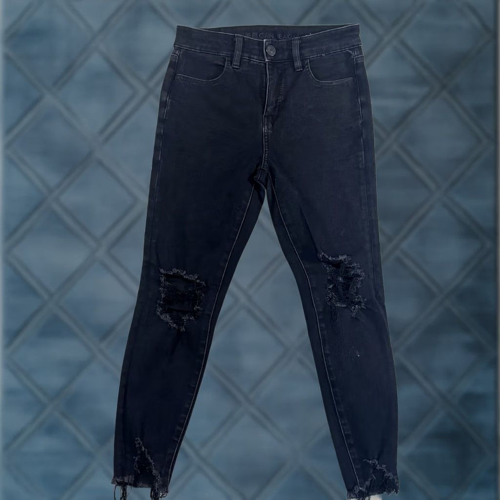 American Eagle Outfitters VINTAGE? No. American Eagle The Dream Jean Black Denim Jegging - The Dream Jean Slim Fit 2 X-Short High-Rise? Size 26" / US 2 / IT 38 - 1 Thumbnail