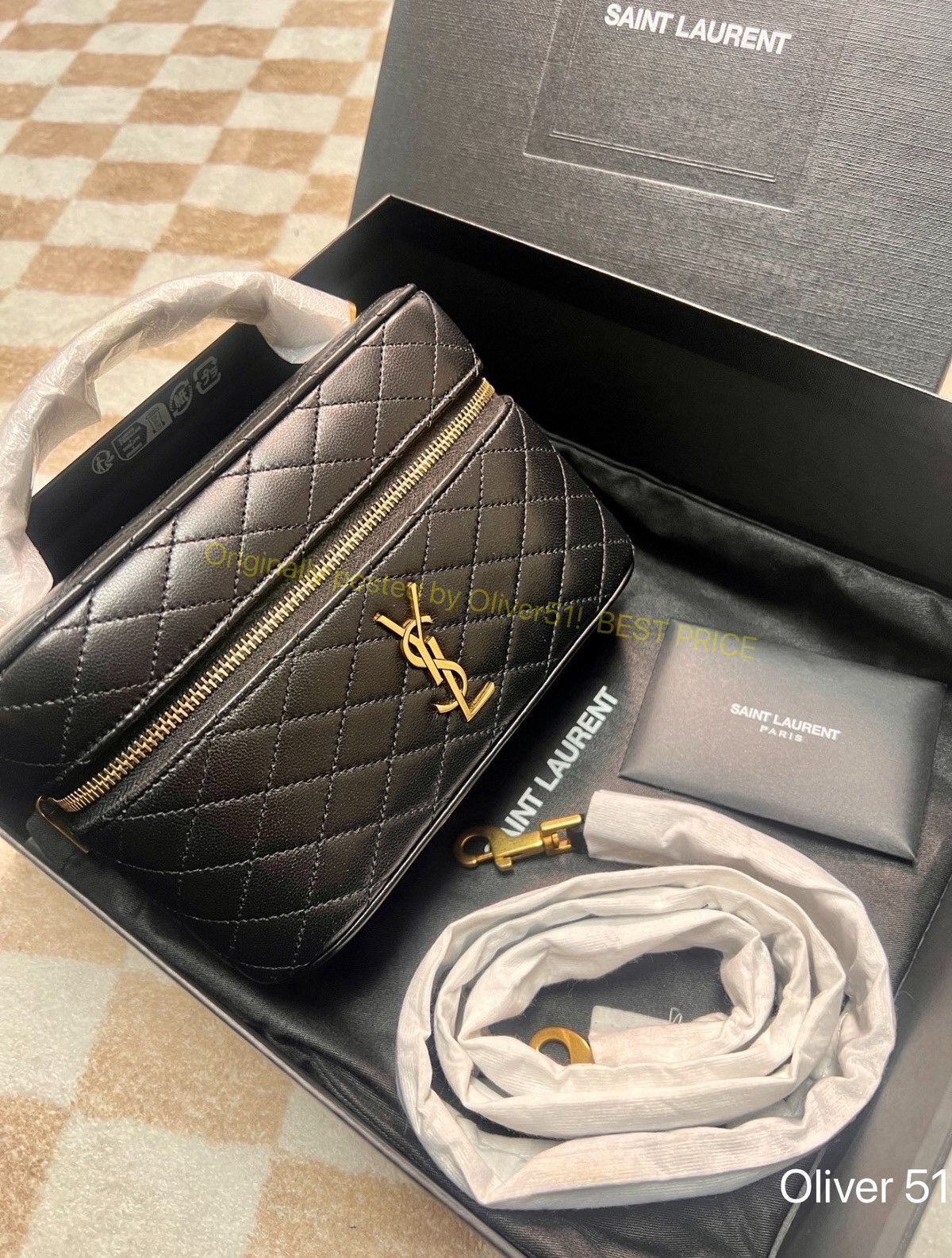 Yves Saint Laurent YSL GABY Vanity Black Mini Handbag LLLL22/2609 Size ONE SIZE - 2 Thumbnail