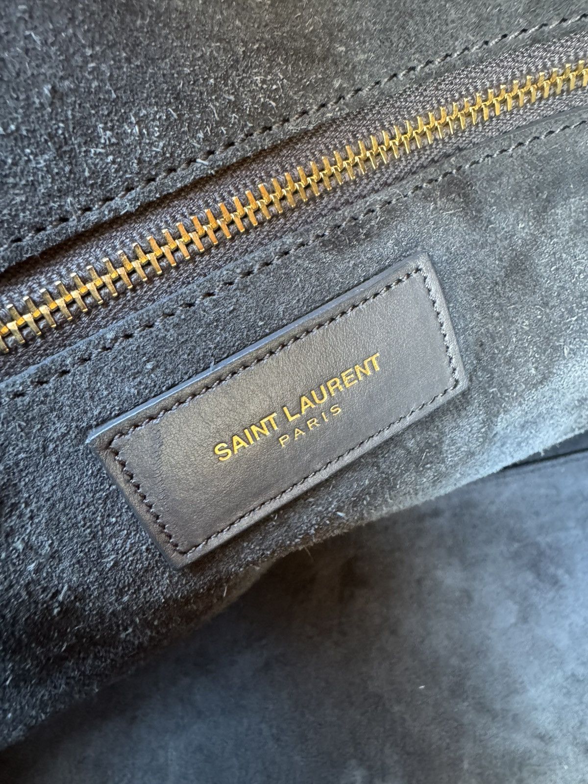 Saint Laurent Paris SAINT LAURENT PARIS CROSSBODY BAG GREY LEATHER HANDBAG CARRY Size ONE SIZE - 4 Thumbnail