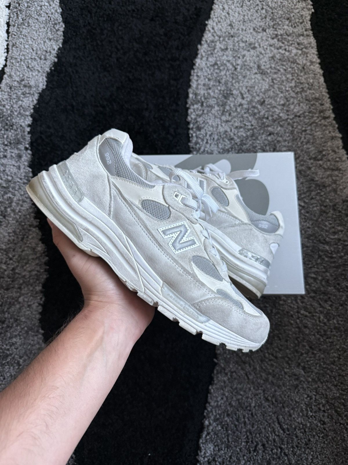 New Balance New Balance 992 MiUSA White Reflection | Grailed