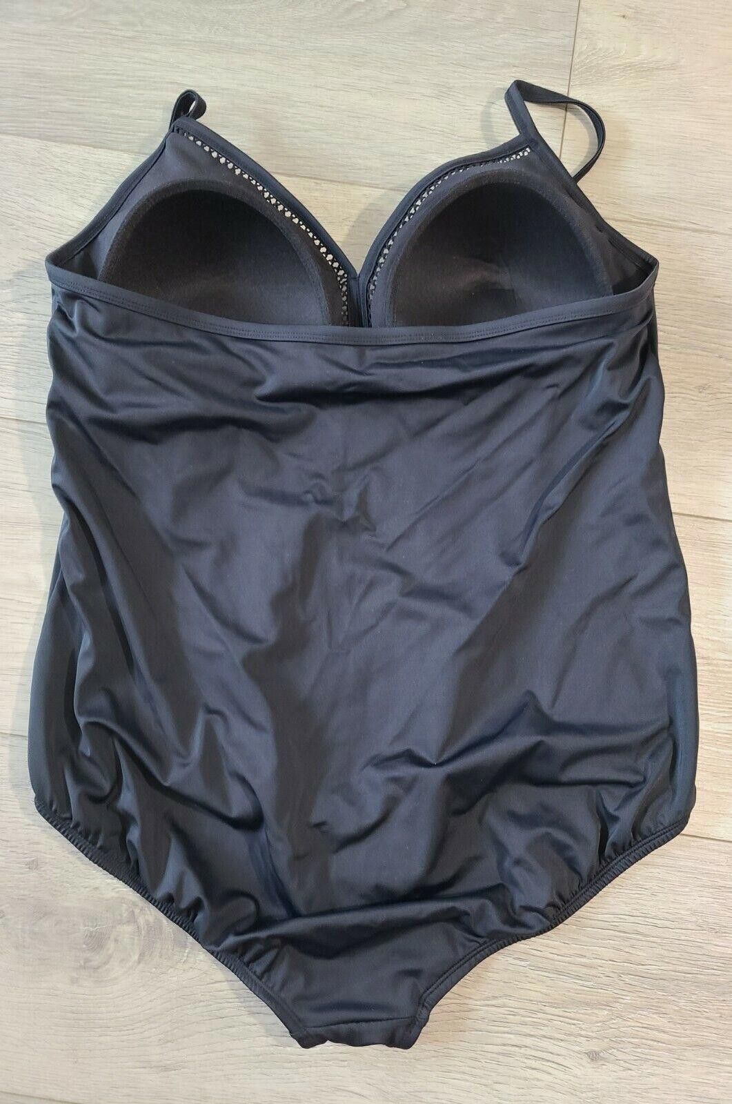 Designer Time And True Swimsuit 2x Plus Sexy 20w 22w Black Halter Size ONE SIZE - 2 Thumbnail