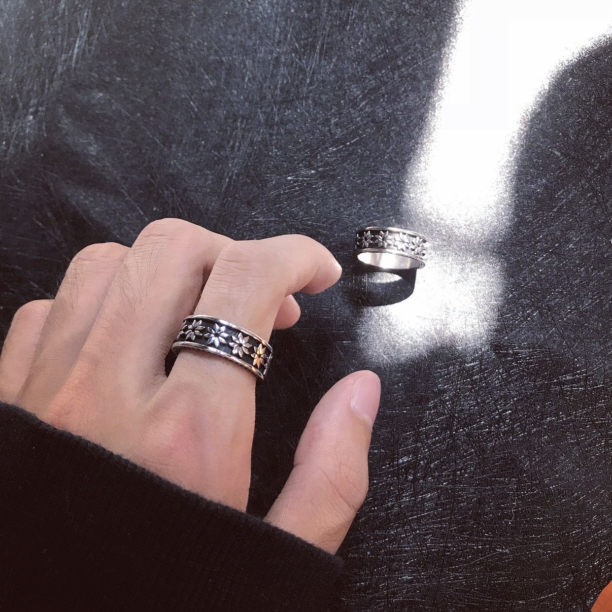 Jewelry Rare Jewelry Rings Open Size Chrome Ring (Size 7-13) Size ONE SIZE - 2 Thumbnail