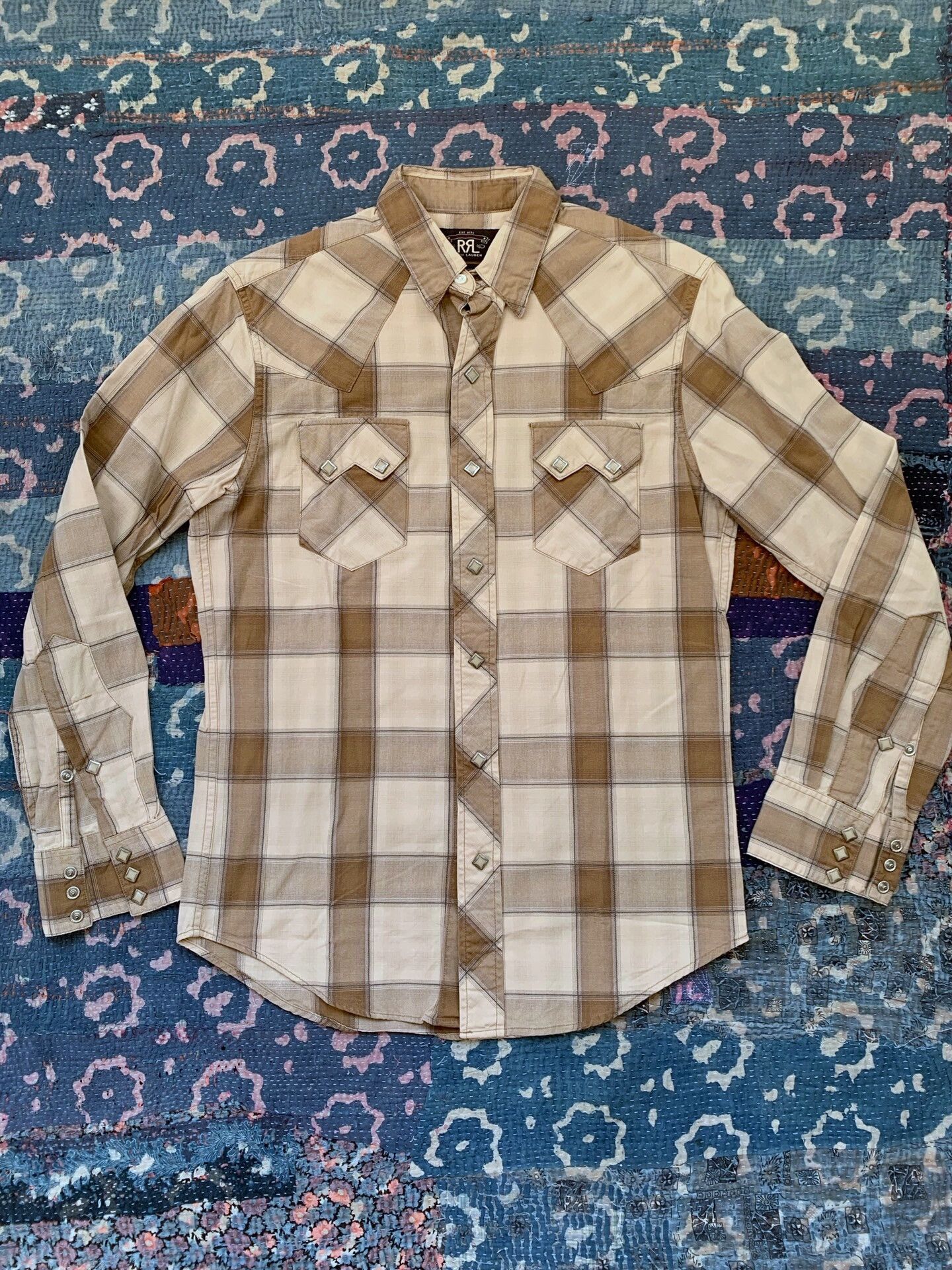 RRL Ralph Lauren rrl vintage plaid western shirt Size US S / EU 44-46 / 1 - 1 Thumbnail