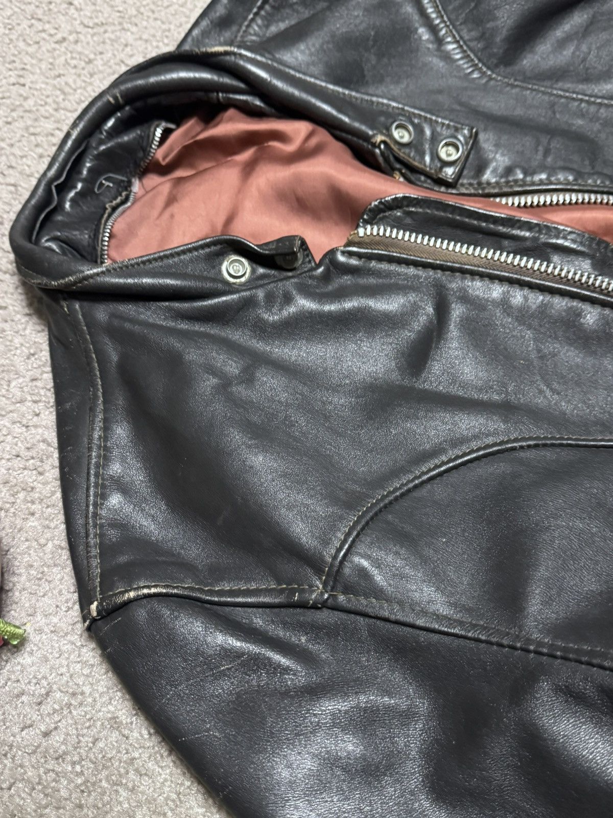 Schott Schott vintage cafe racer black leather jacket Size US S / EU 44-46 / 1 - 6 Thumbnail