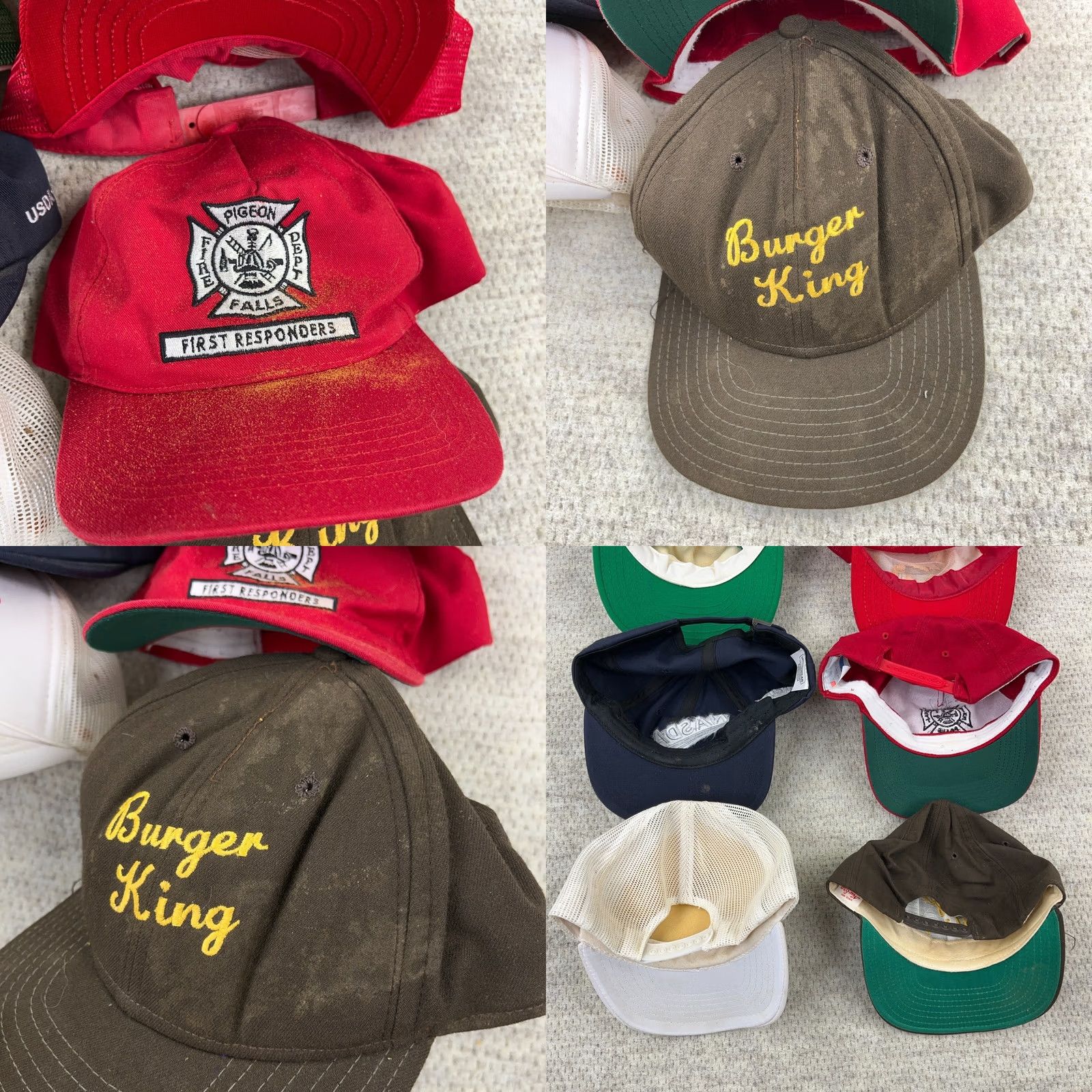Roper VINTAGE Trucker Hat Lot Snapback Cap 80s 90s Y2K Patch USA Advertising Rope Mens Size ONE SIZE - 8 Thumbnail