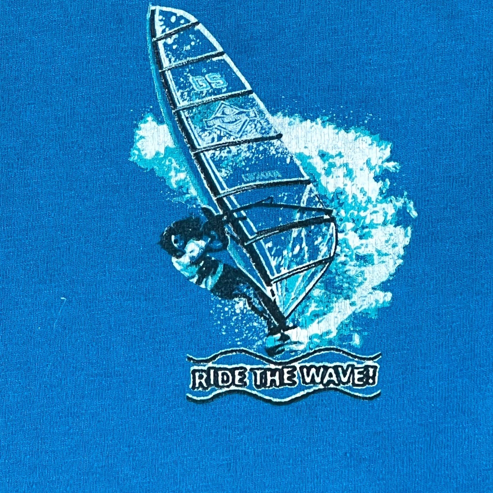 Vintage VINTAGE Little Brownie T-Shirt Men Adult M Blue Ride The Wave Graphic Surfing Wind Ocean Beach 90s Size US M / EU 48-50 / 2 - 3 Thumbnail