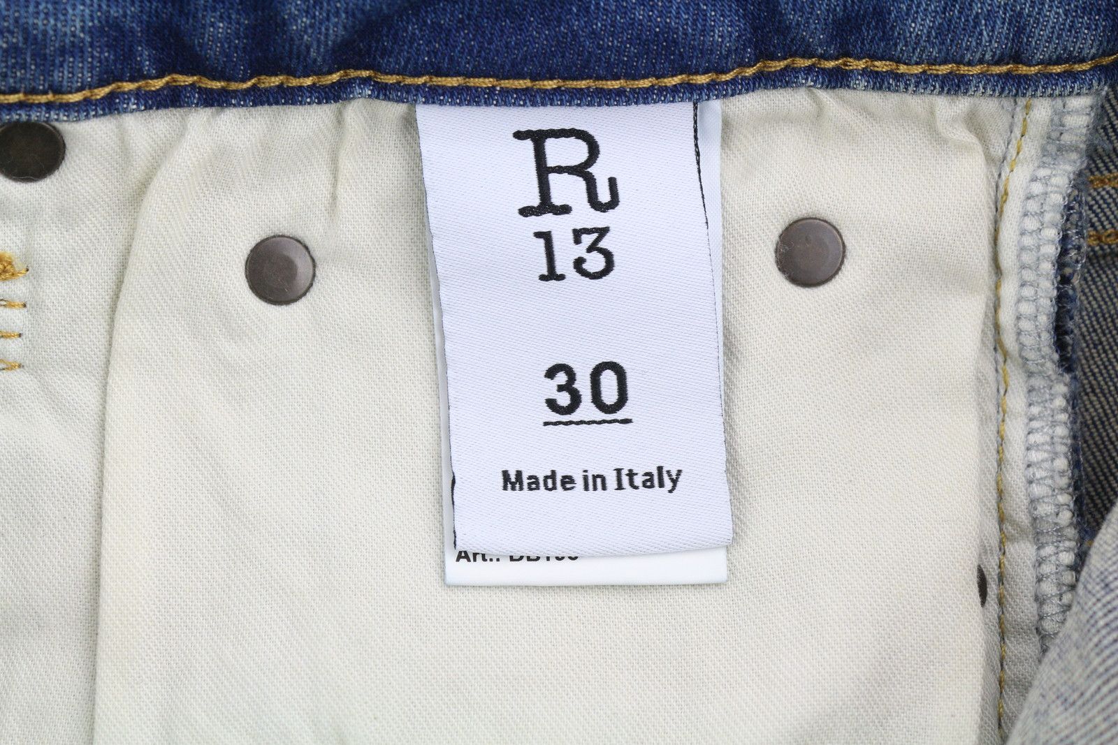 R13 KICK 30 Ankle Cropped Washed Blue Kelly Stretch 84492 Size 30" / US 8 / IT 44 - 9 Thumbnail
