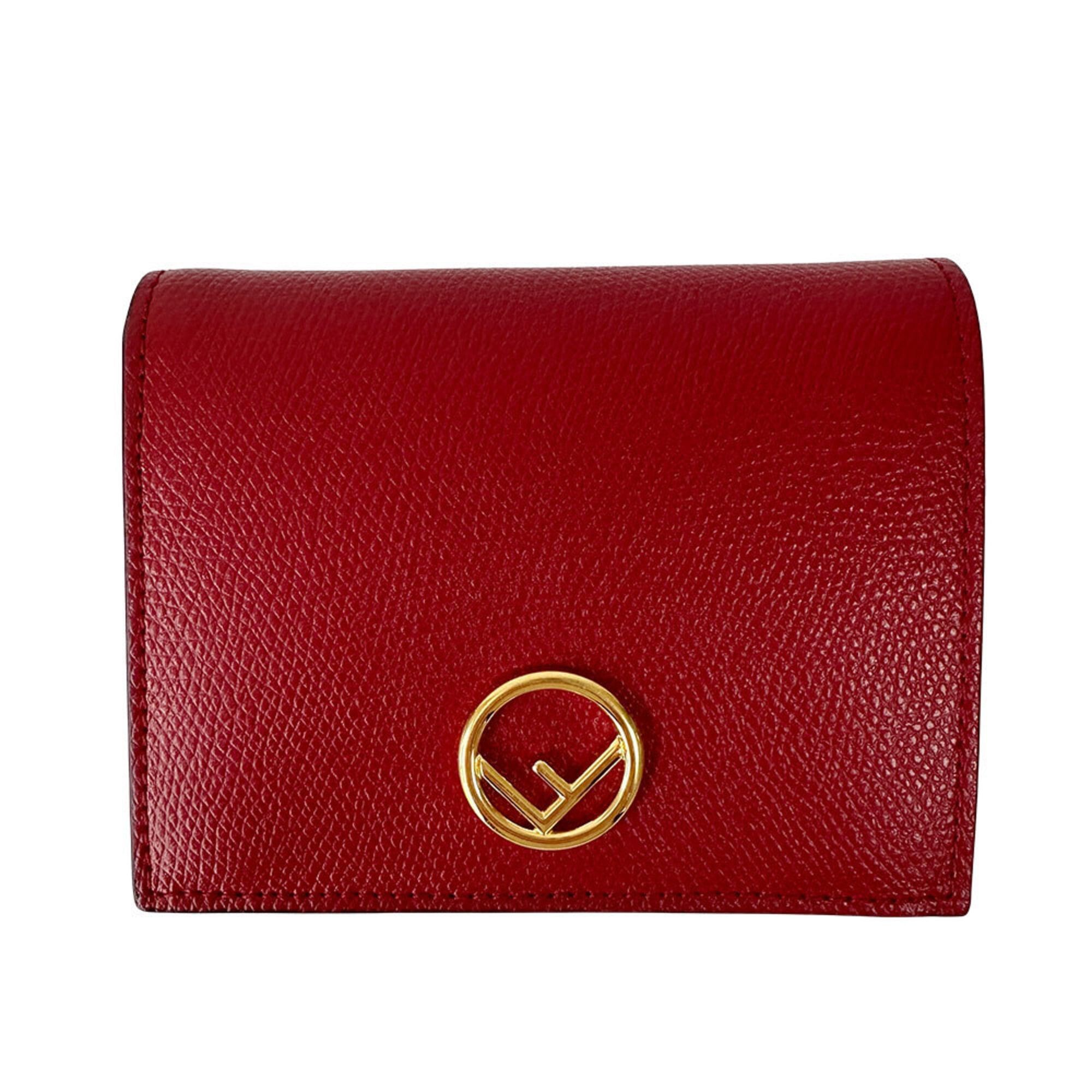 Fendi Fendi Women's Wallet, Brand: Effiz, Bi-fold Leather, Red, Compact Mini Wallet Size ONE SIZE - 1 Thumbnail
