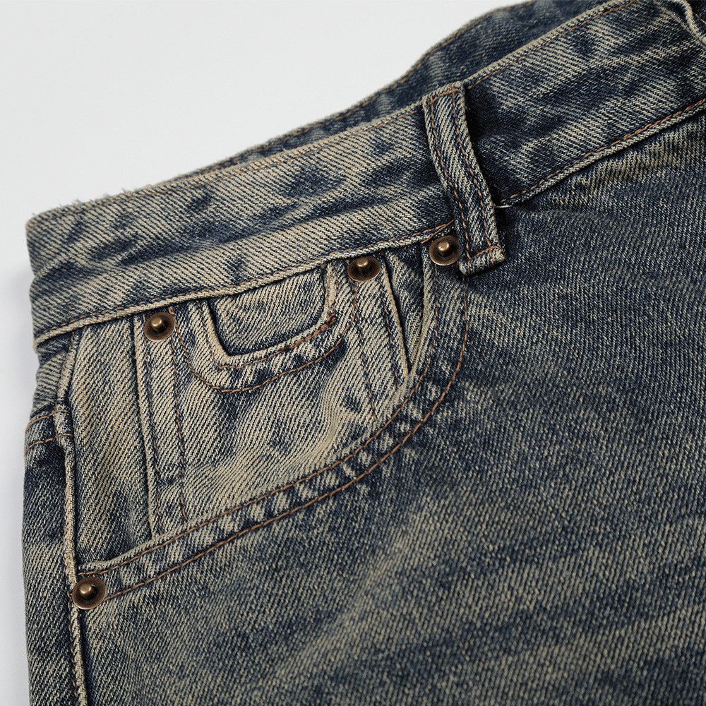 Japanese Brand Punk Retro Distressed Washed Denim Shorts Size US 32 / EU 48 - 3 Thumbnail